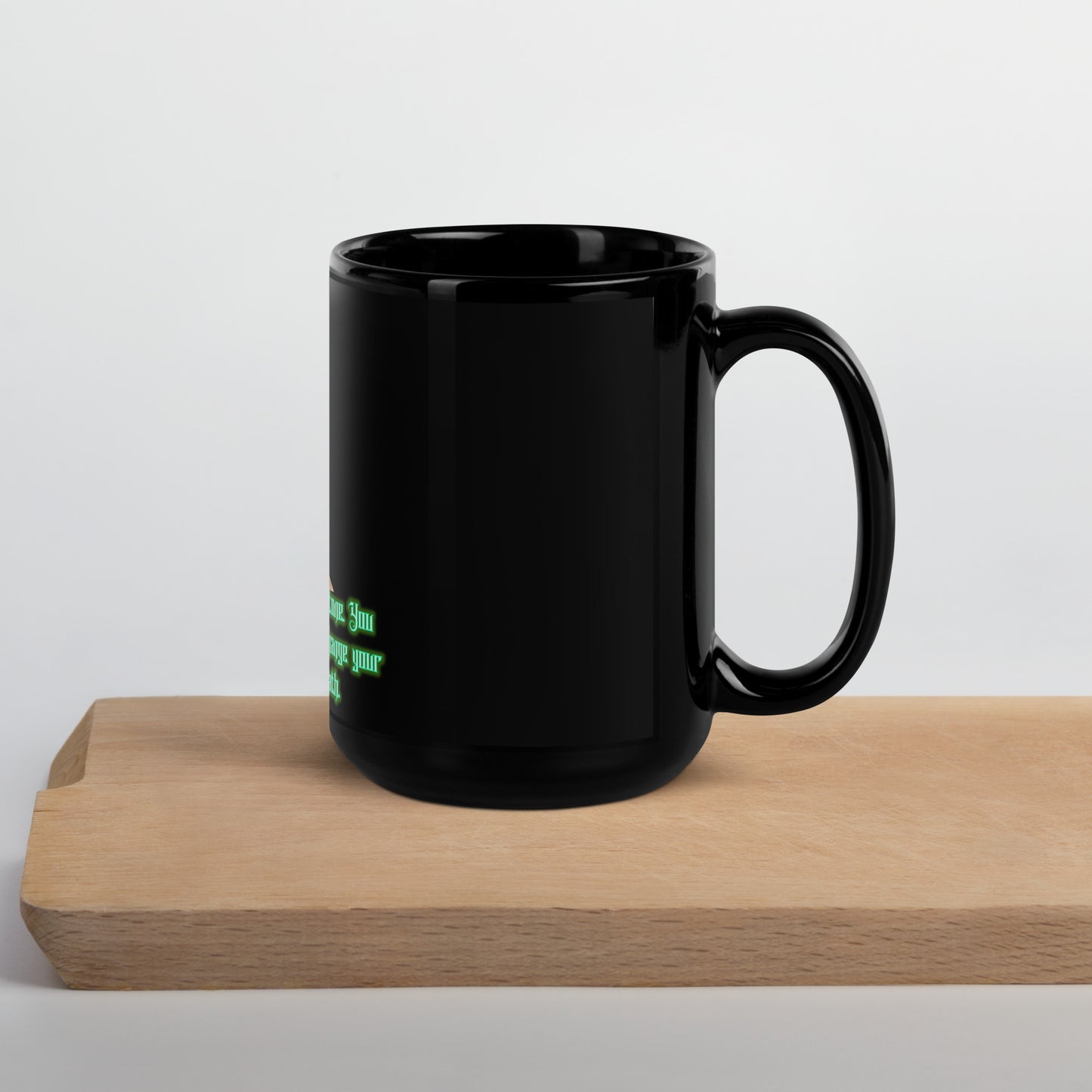Set In Stone Black Glossy Mug