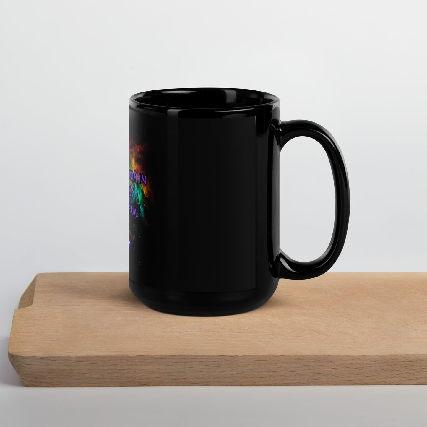 Perchance To Dream Black Glossy Mug