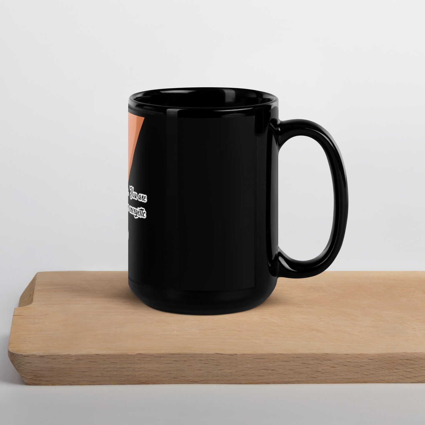 Law Of Resonance Black Glossy Mug