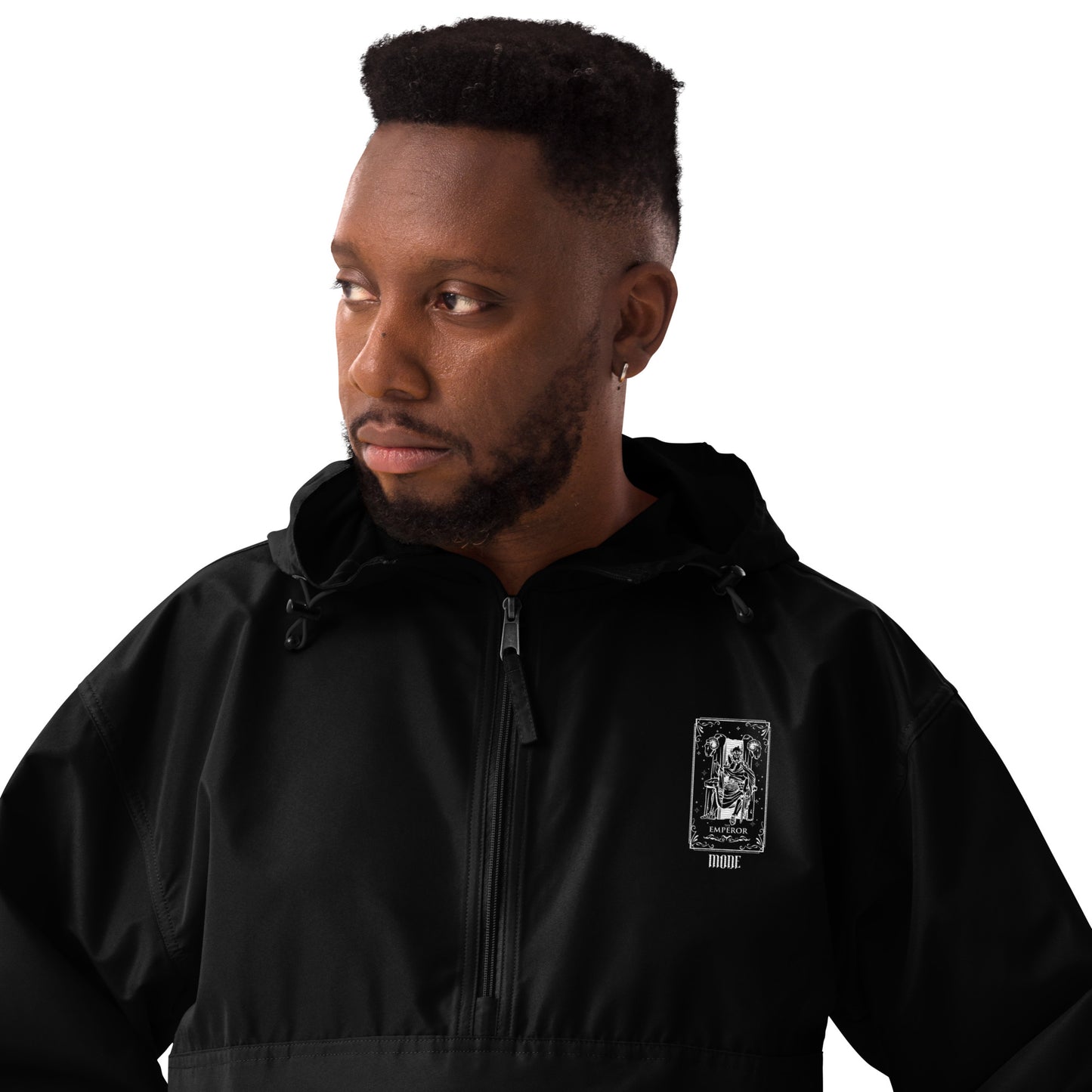 Emperor (White) Unisex Embroidered Champion Packable Jacket