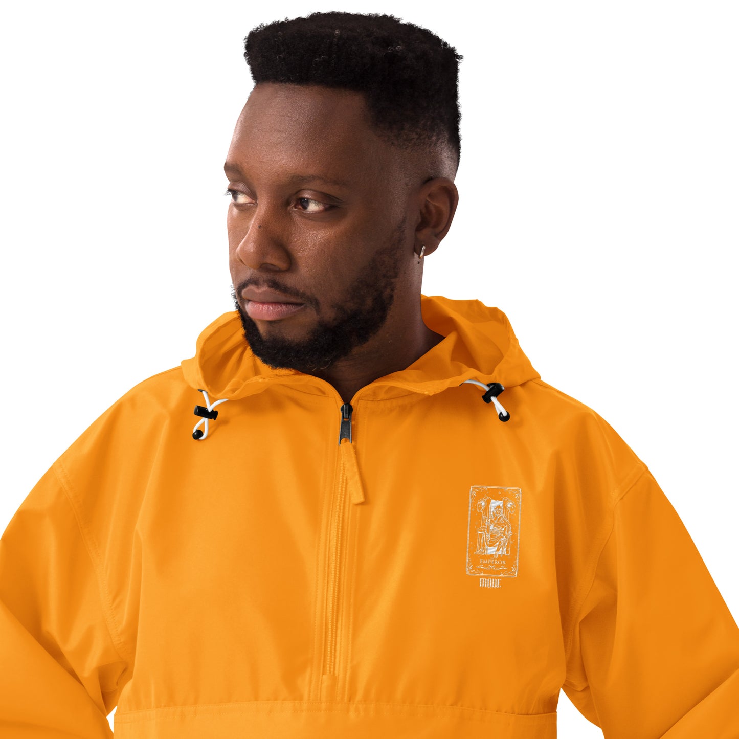 Emperor (White) Unisex Embroidered Champion Packable Jacket