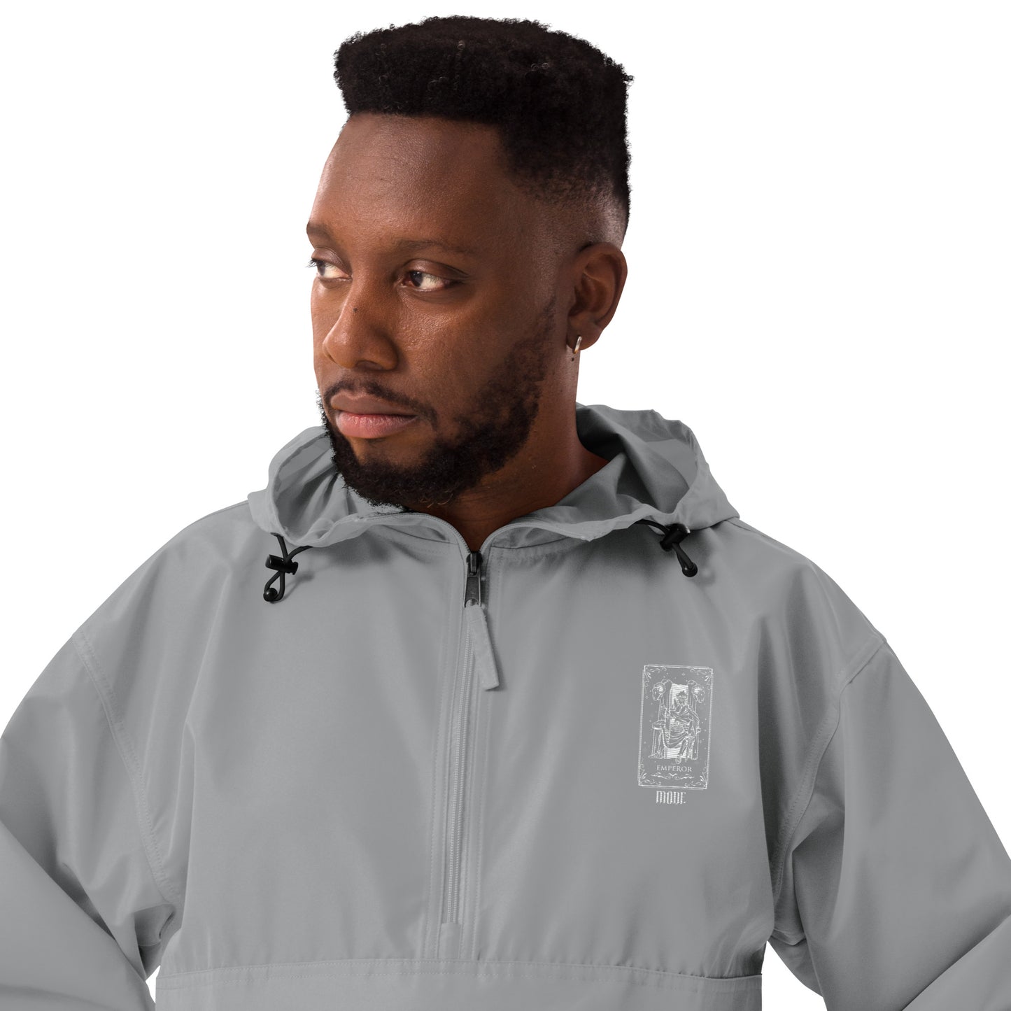Emperor (White) Unisex Embroidered Champion Packable Jacket