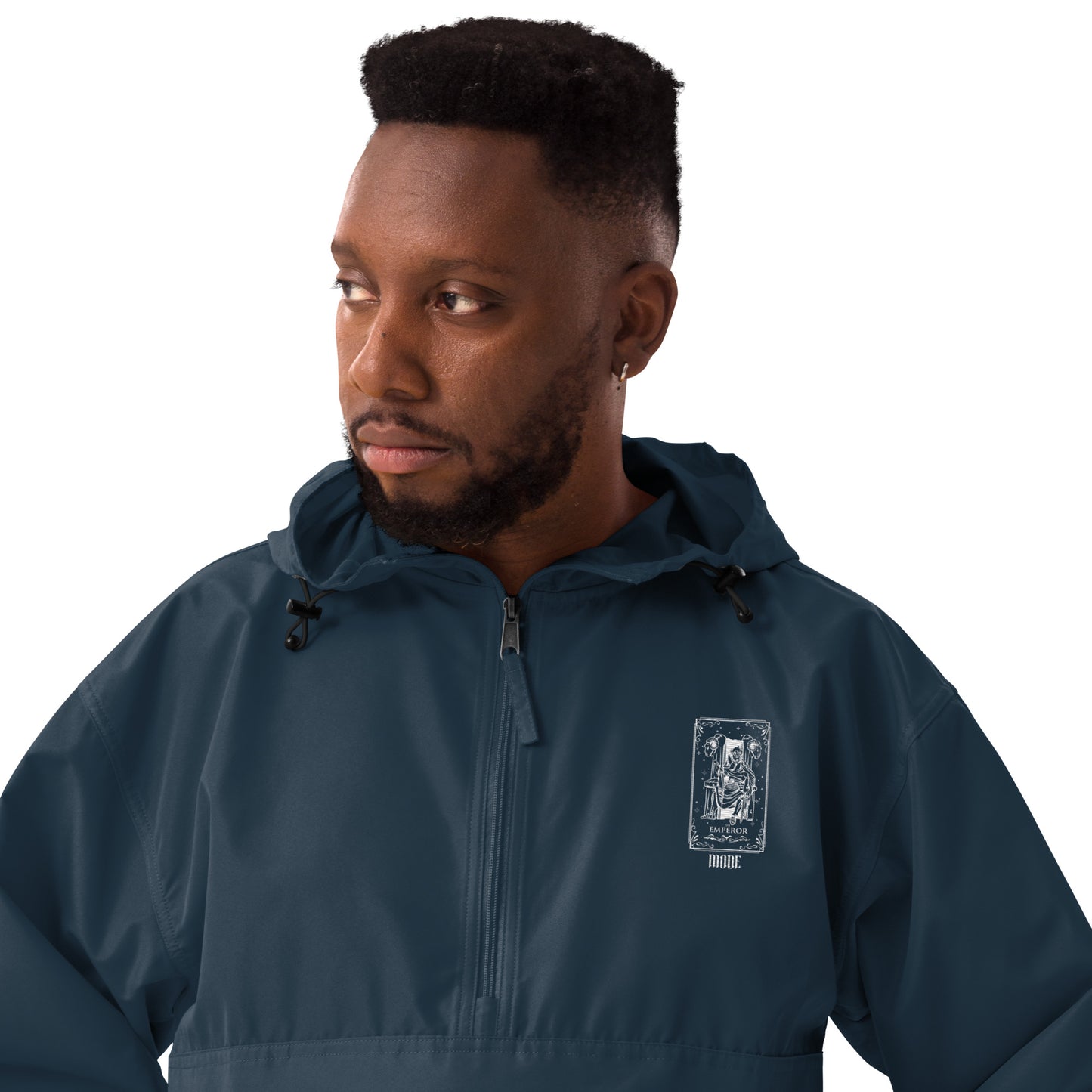 Emperor (White) Unisex Embroidered Champion Packable Jacket