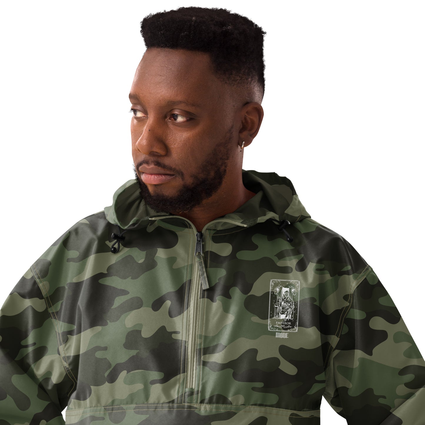 Emperor (White) Unisex Embroidered Champion Packable Jacket