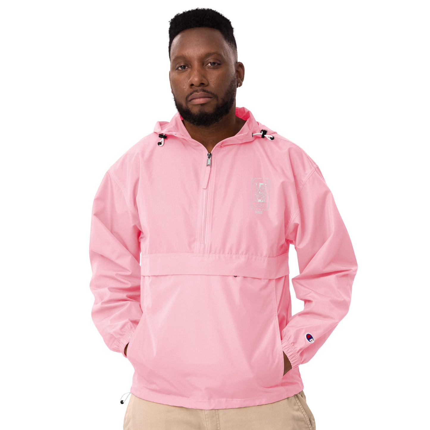 Emperor (White) Unisex Embroidered Champion Packable Jacket