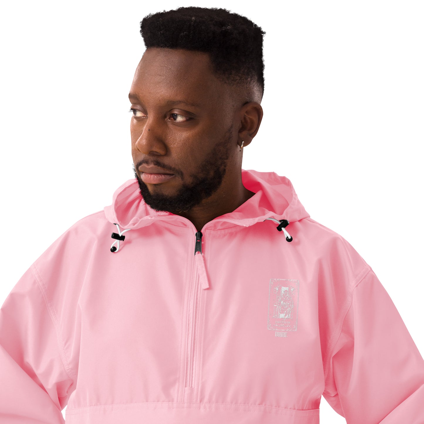 Emperor (White) Unisex Embroidered Champion Packable Jacket
