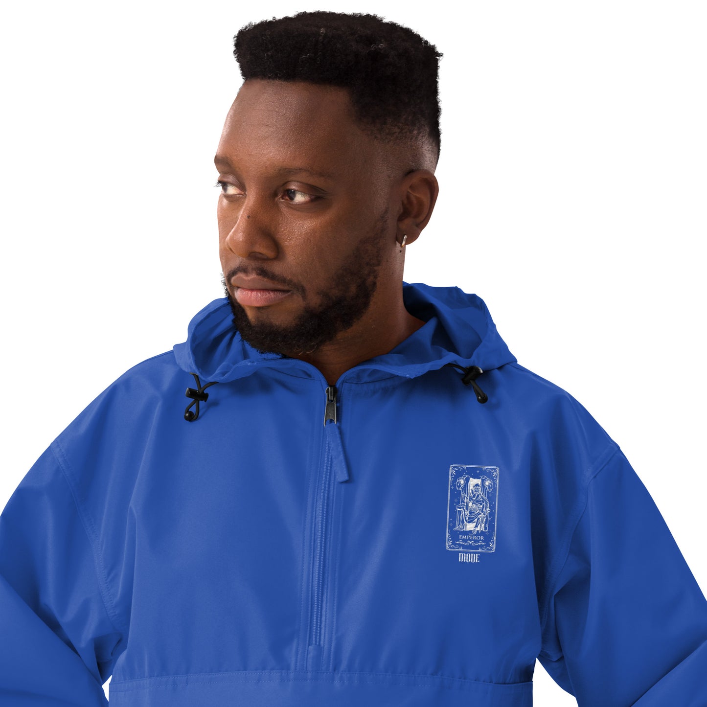 Emperor (White) Unisex Embroidered Champion Packable Jacket