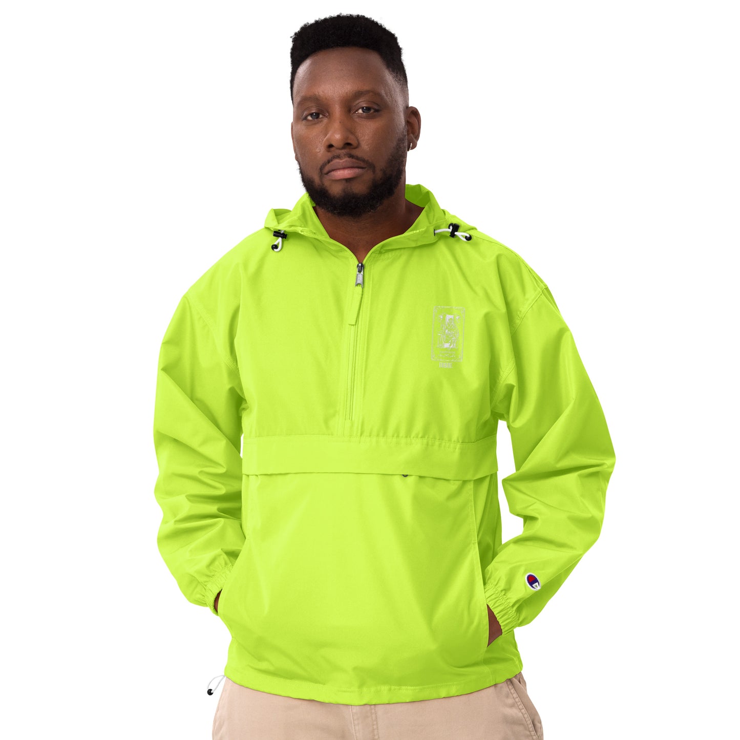 Emperor (White) Unisex Embroidered Champion Packable Jacket