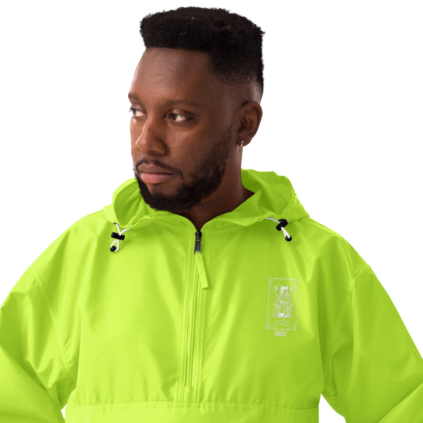 Emperor (White) Unisex Embroidered Champion Packable Jacket