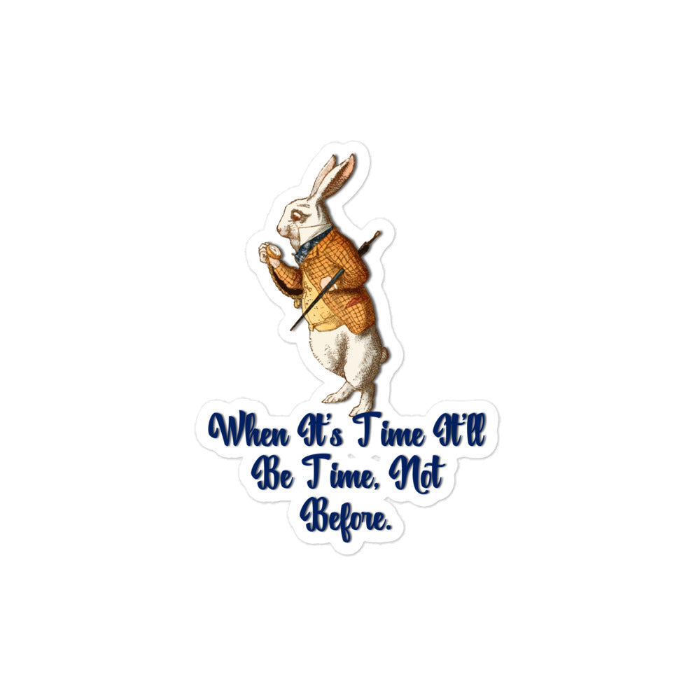 Rabbit (Blue) Bubble-free Stickers