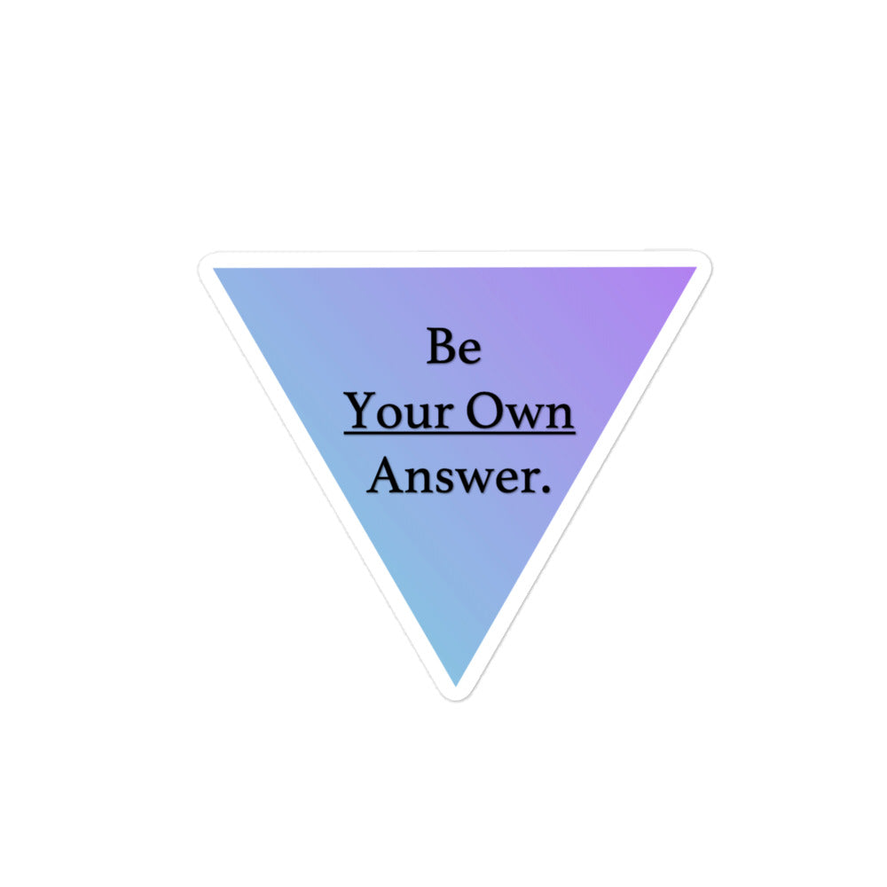 The Answer (Triangle) Bubble-free Stickers