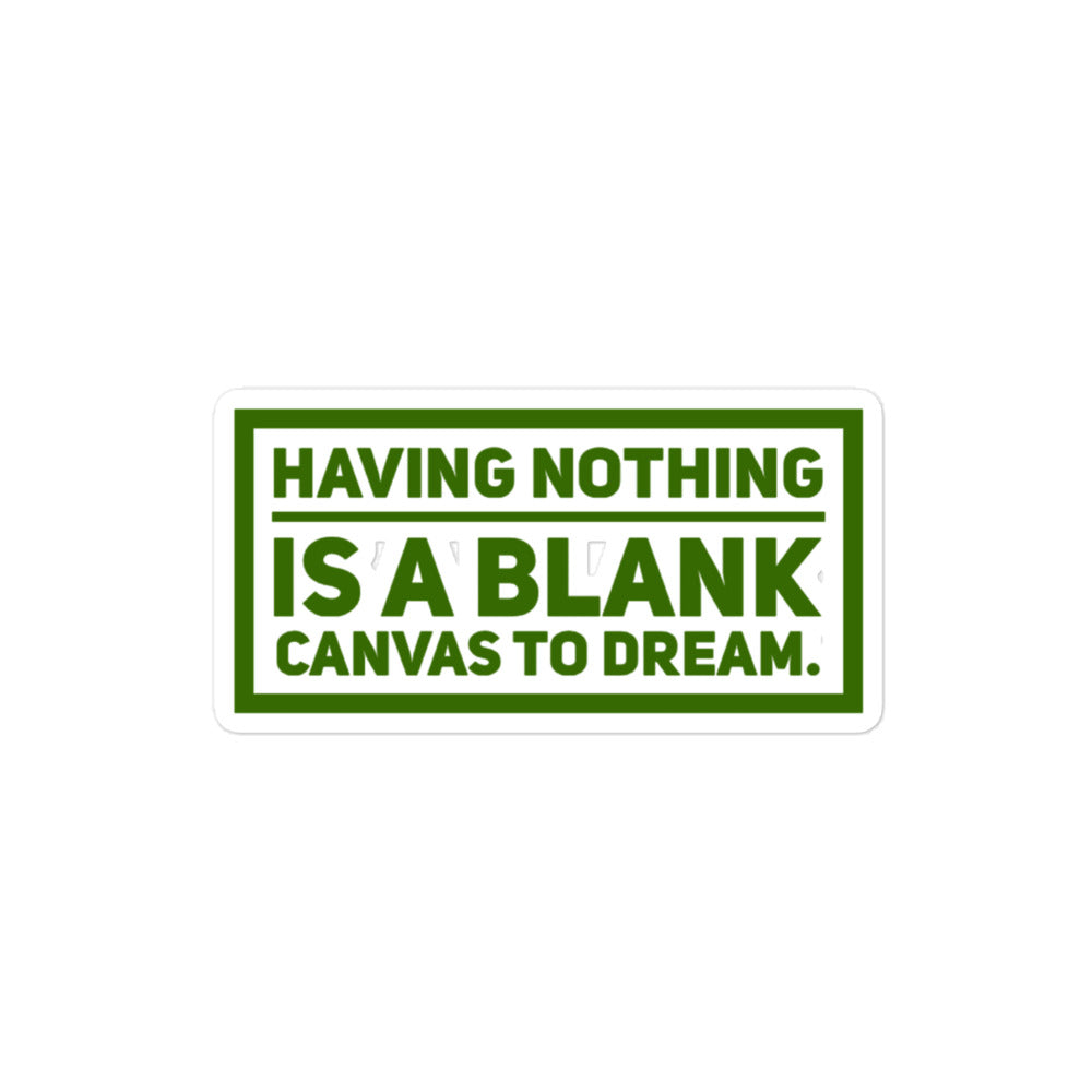 Blank Canvas (Green) Bubble-free Stickers