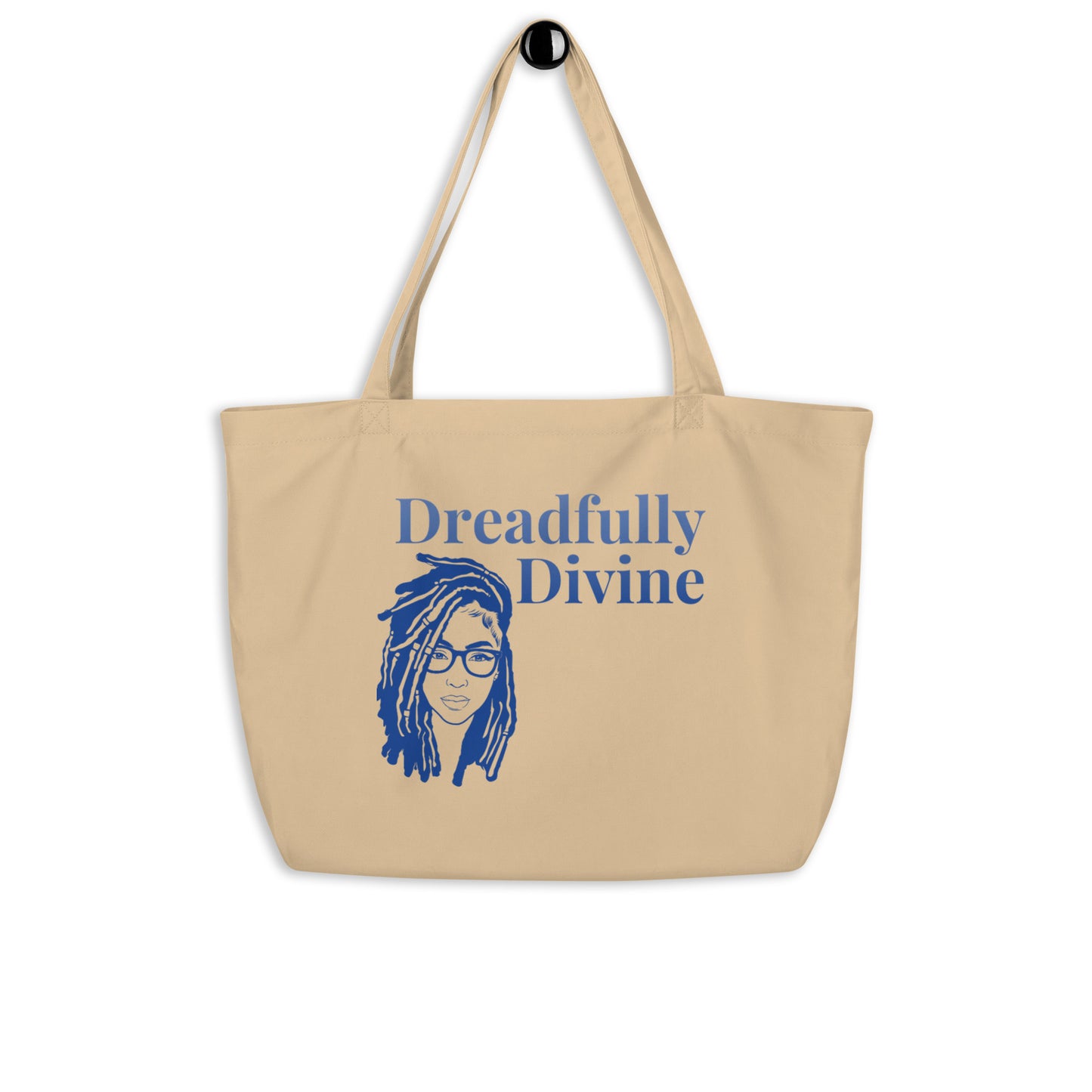 DD Woman (Blue) Large Organic Tote Bag