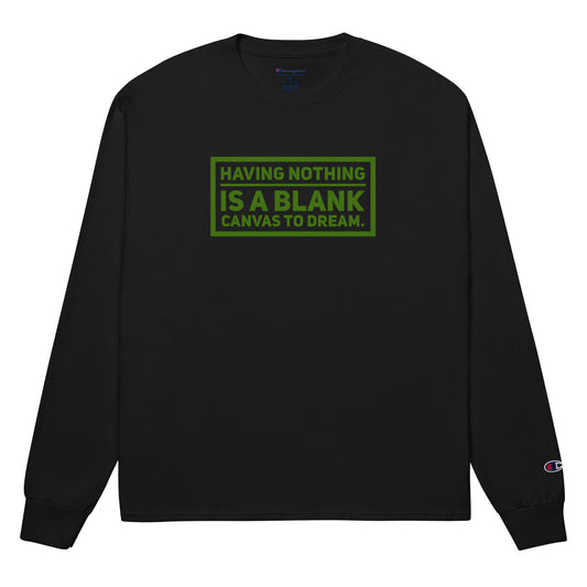 Blank Canvas (Green) Men's Champion Long Sleeve Shirt