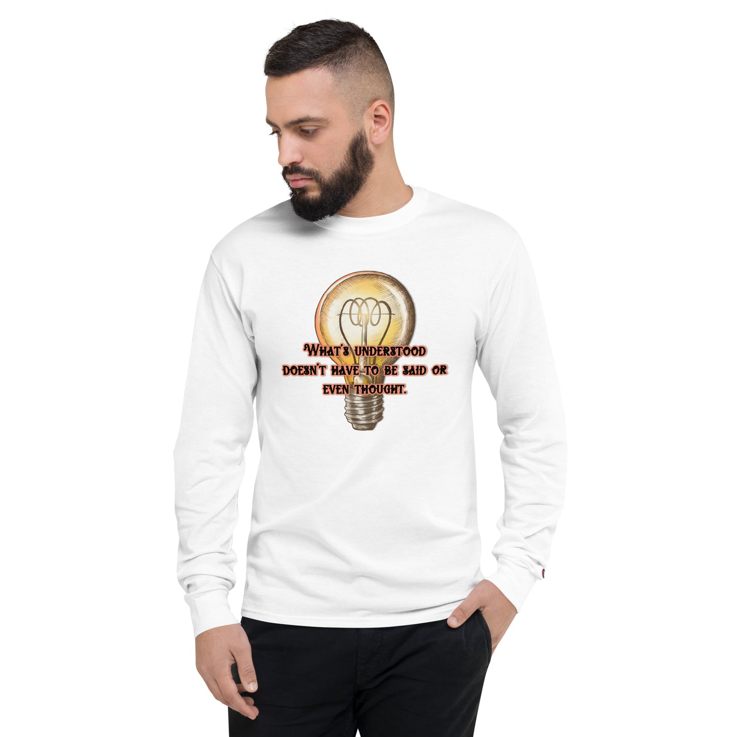 Lightbulb #3 Men's Champion Long Sleeve Shirt