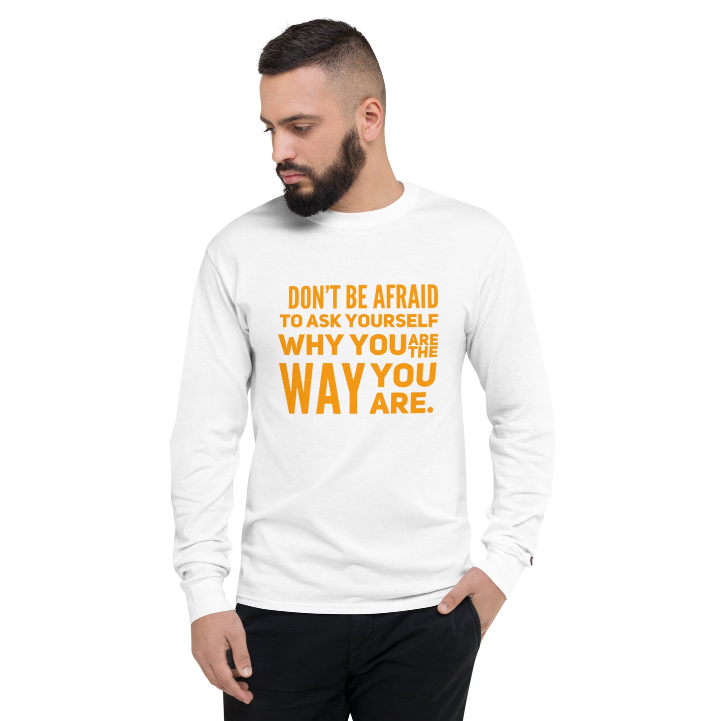 Ask Yourself #2 Men's Champion Long Sleeve Shirt