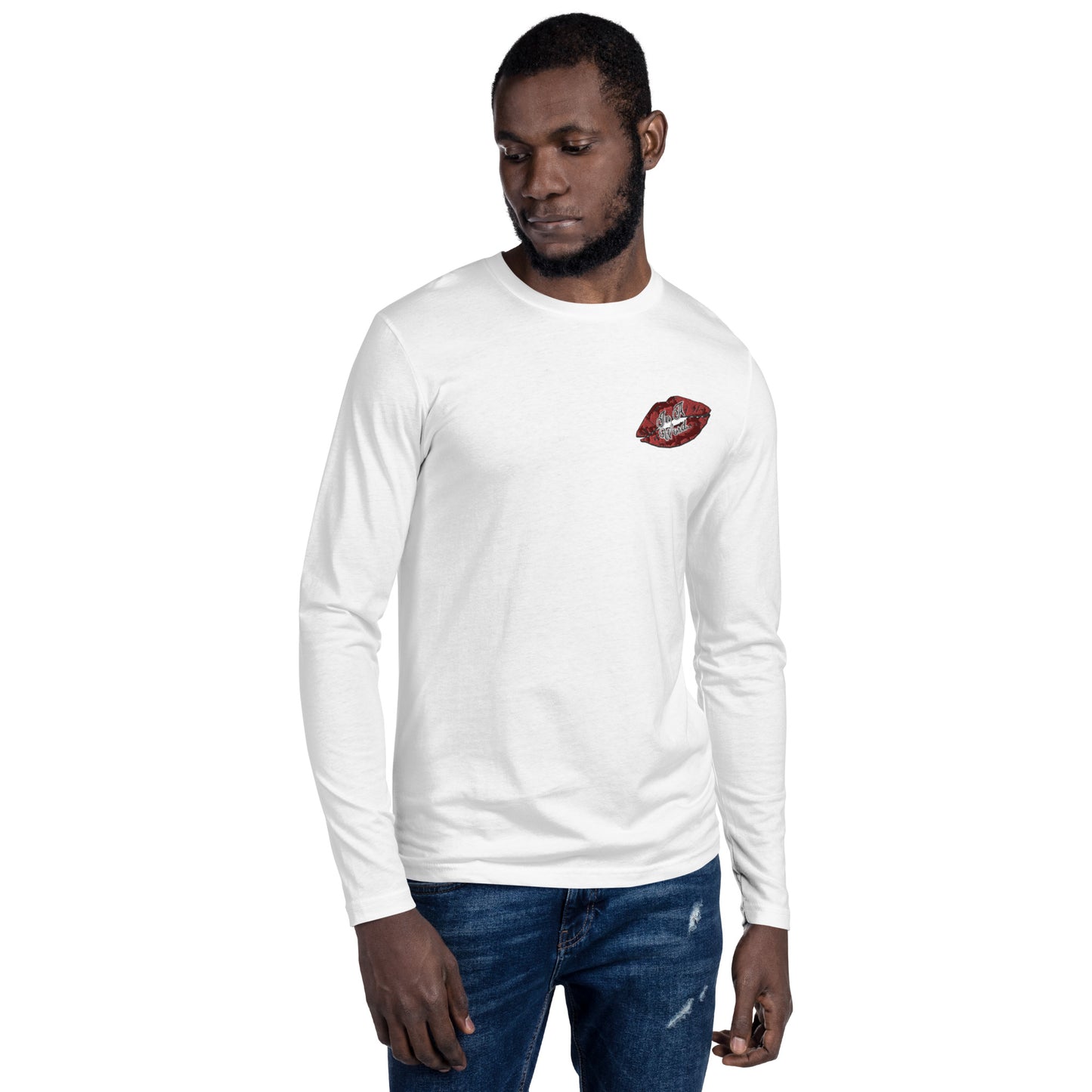 In A Word (Logo) Men's Long Sleeve Fitted Crew