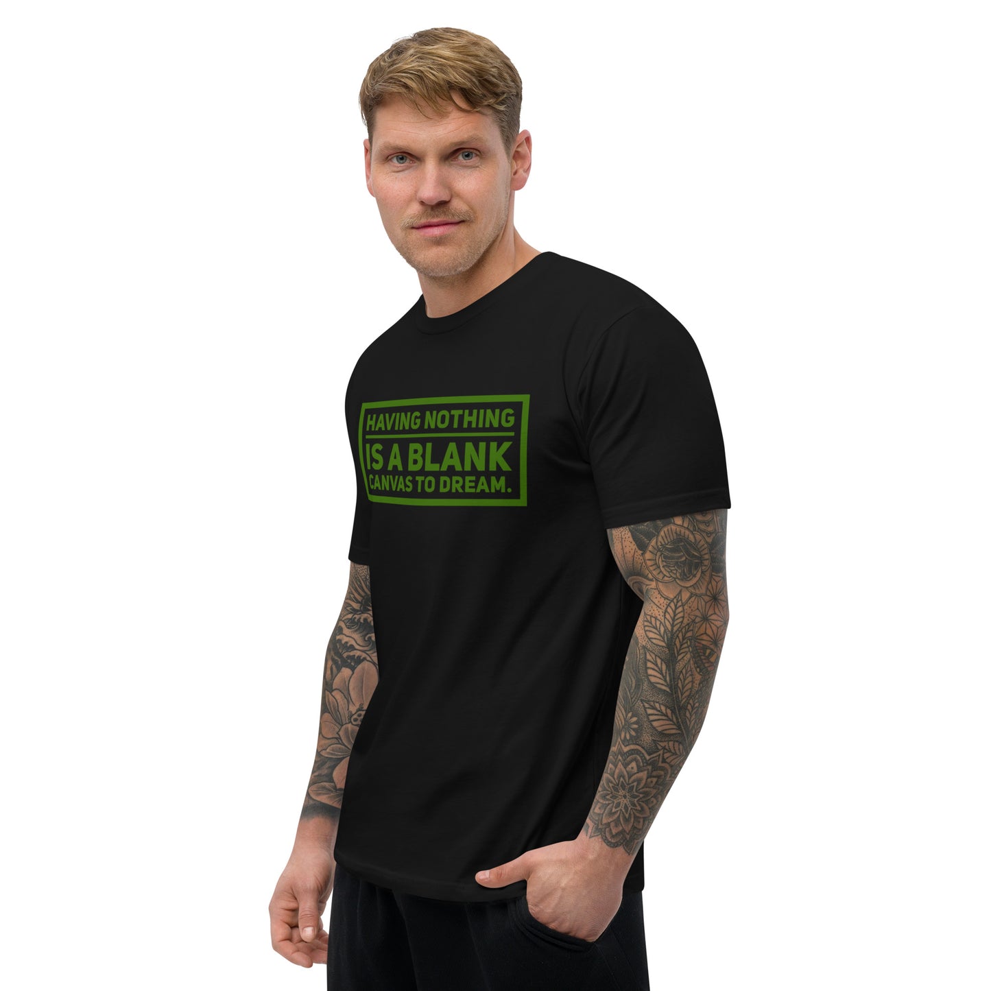 Blank Canvas (Green) Men's Fitted Short Sleeve T-shirt