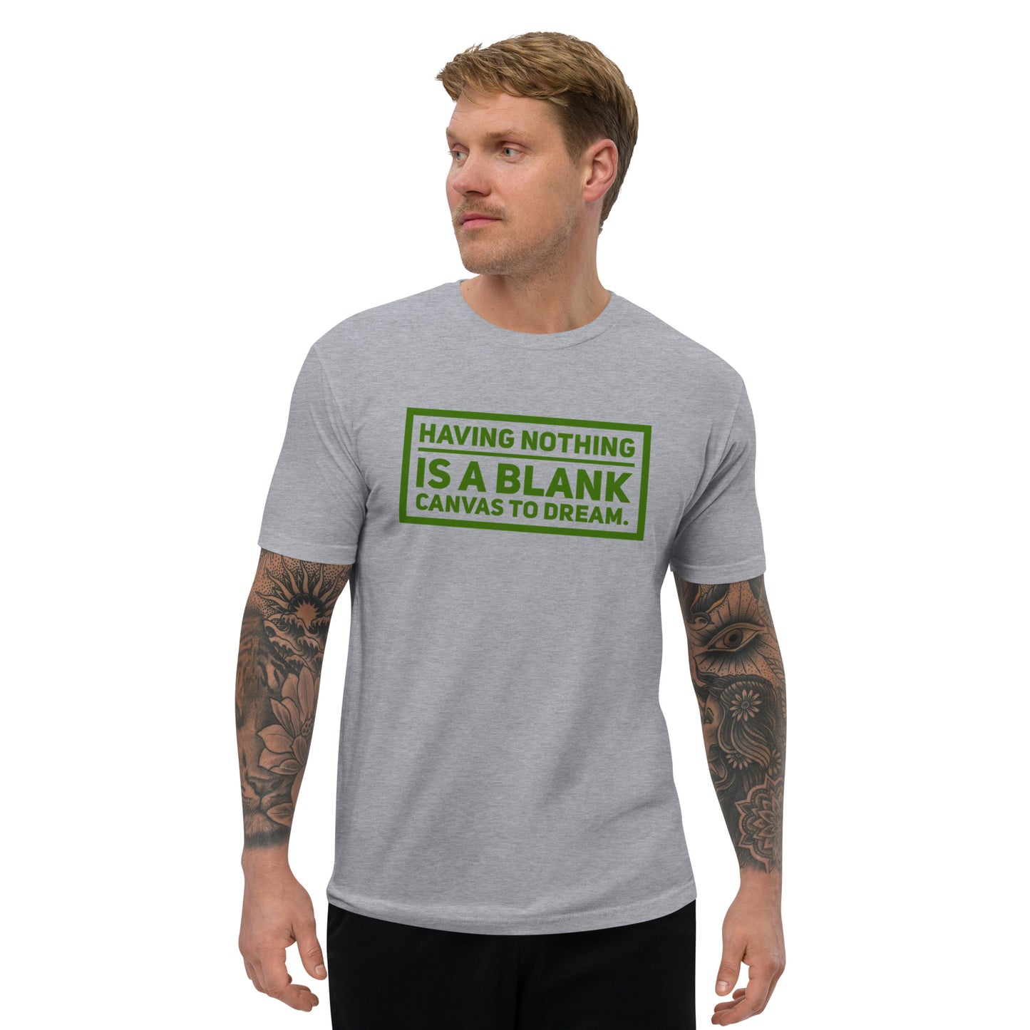 Blank Canvas (Green) Men's Fitted Short Sleeve T-shirt