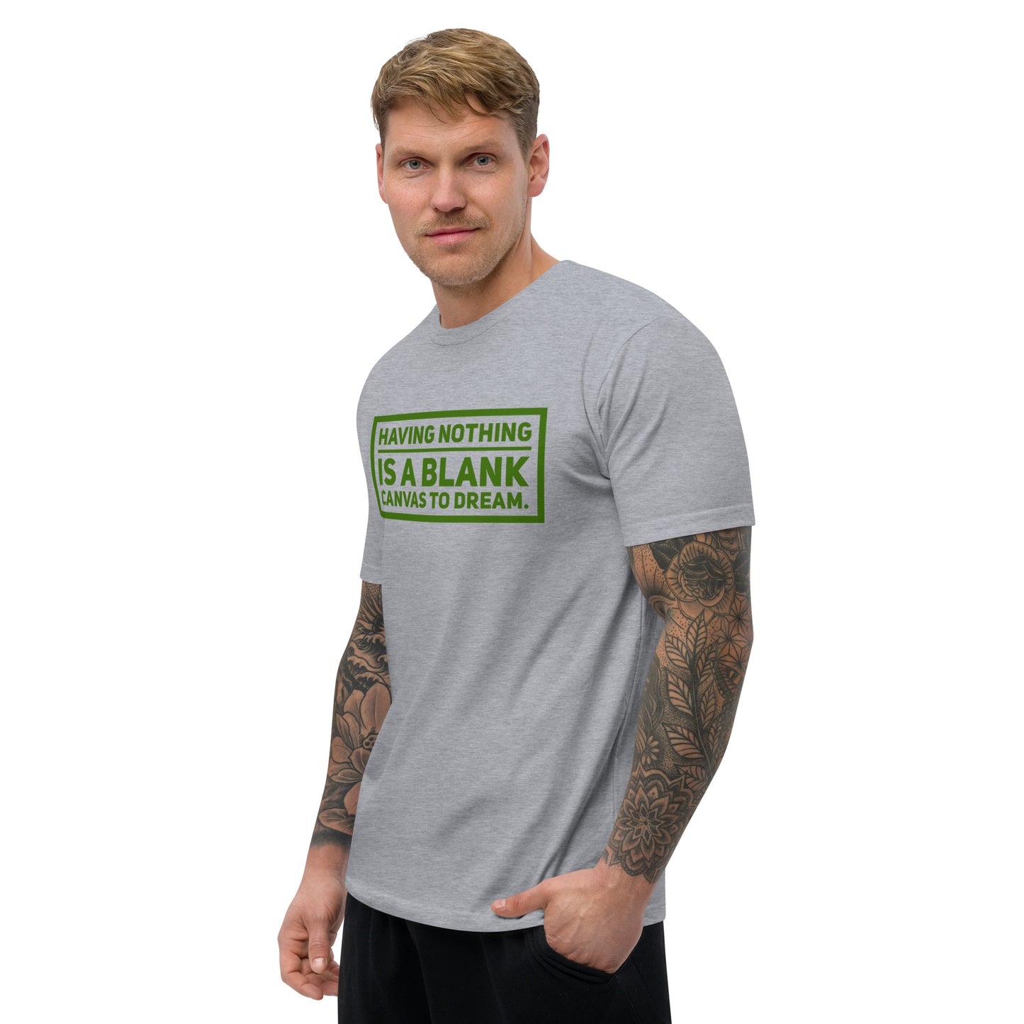 Blank Canvas (Green) Men's Fitted Short Sleeve T-shirt