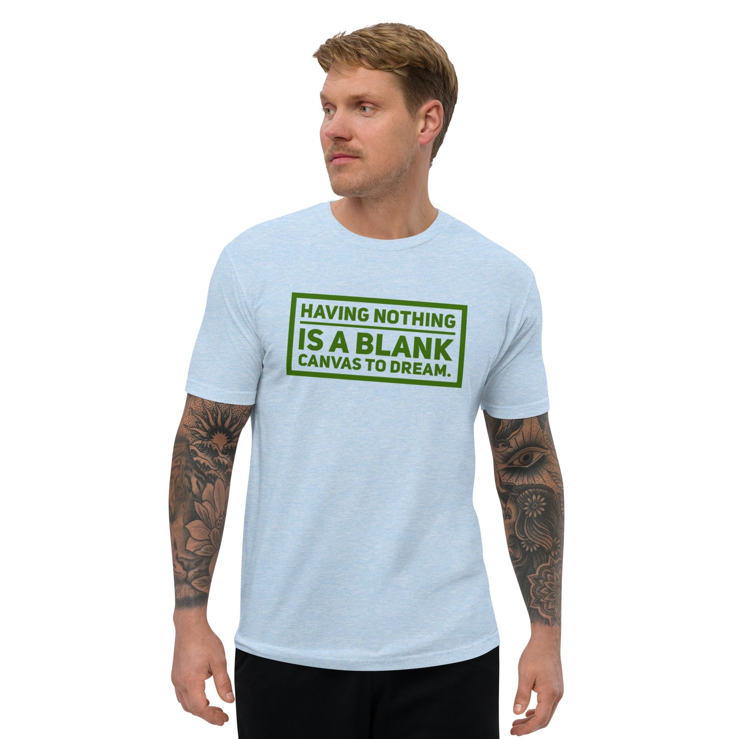 Blank Canvas (Green) Men's Fitted Short Sleeve T-shirt
