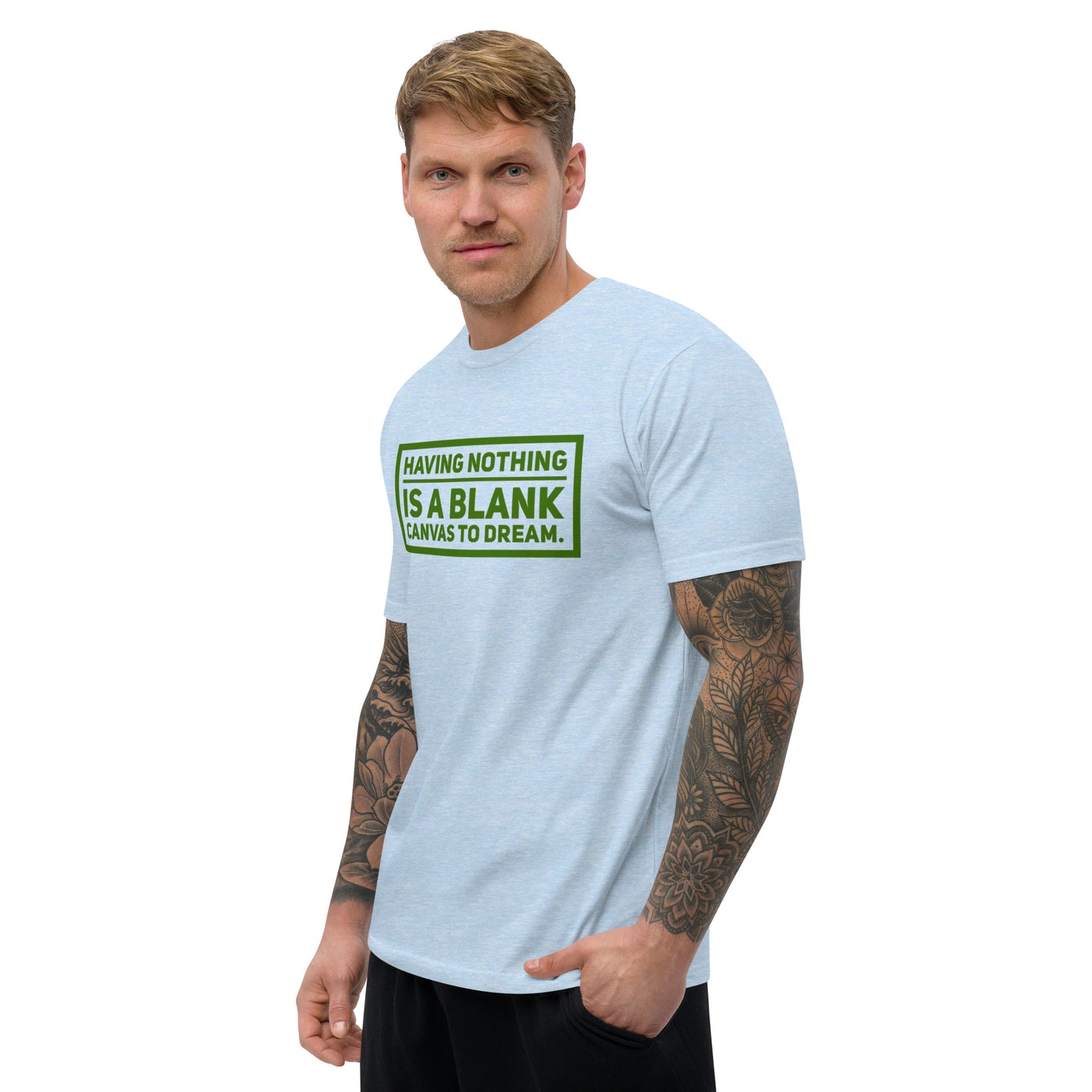 Blank Canvas (Green) Men's Fitted Short Sleeve T-shirt