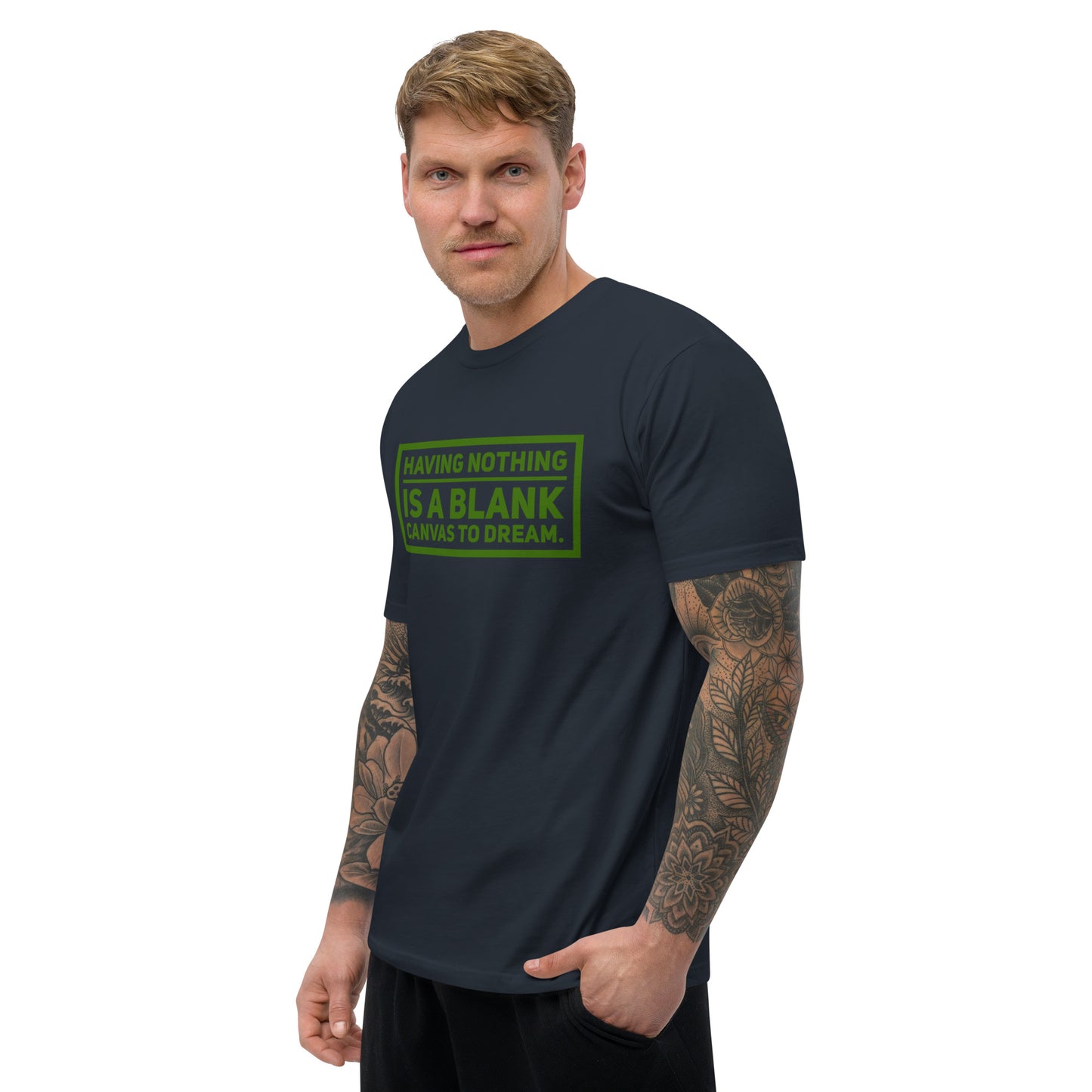 Blank Canvas (Green) Men's Fitted Short Sleeve T-shirt