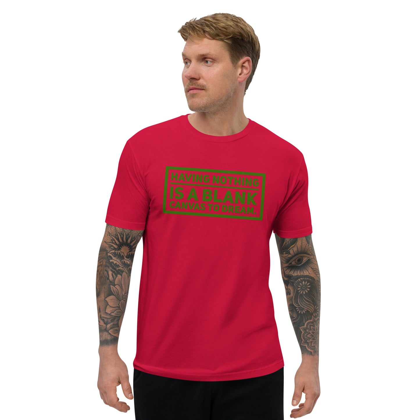 Blank Canvas (Green) Men's Fitted Short Sleeve T-shirt