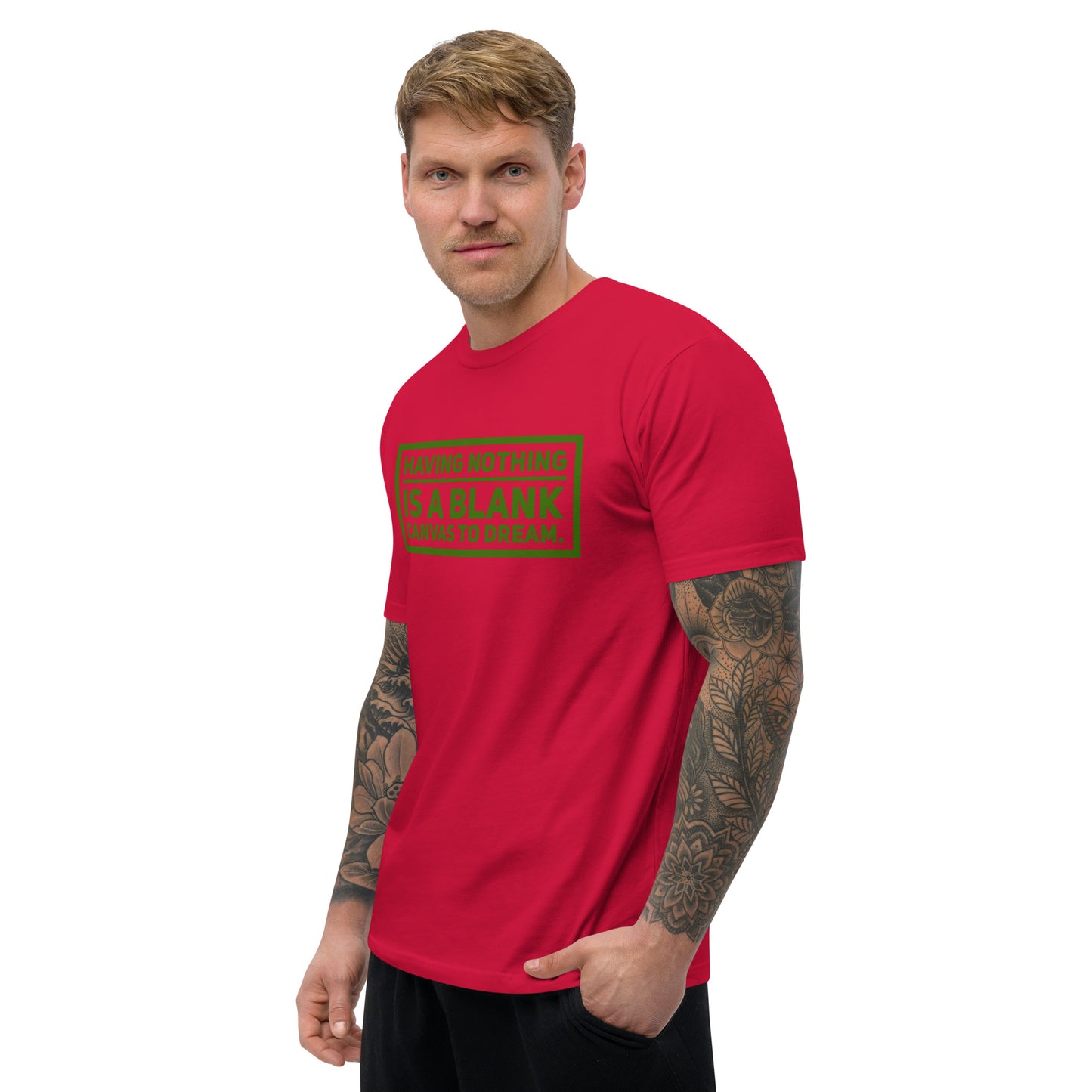 Blank Canvas (Green) Men's Fitted Short Sleeve T-shirt