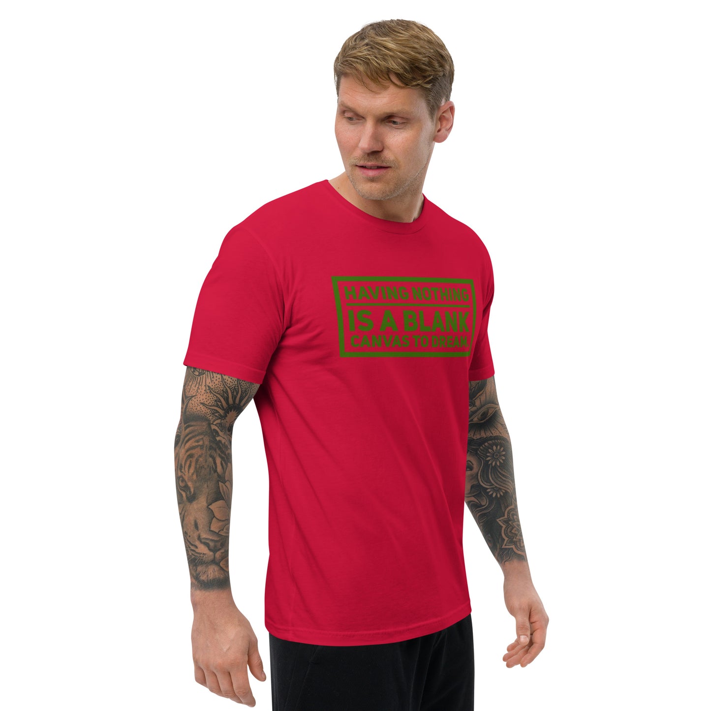 Blank Canvas (Green) Men's Fitted Short Sleeve T-shirt