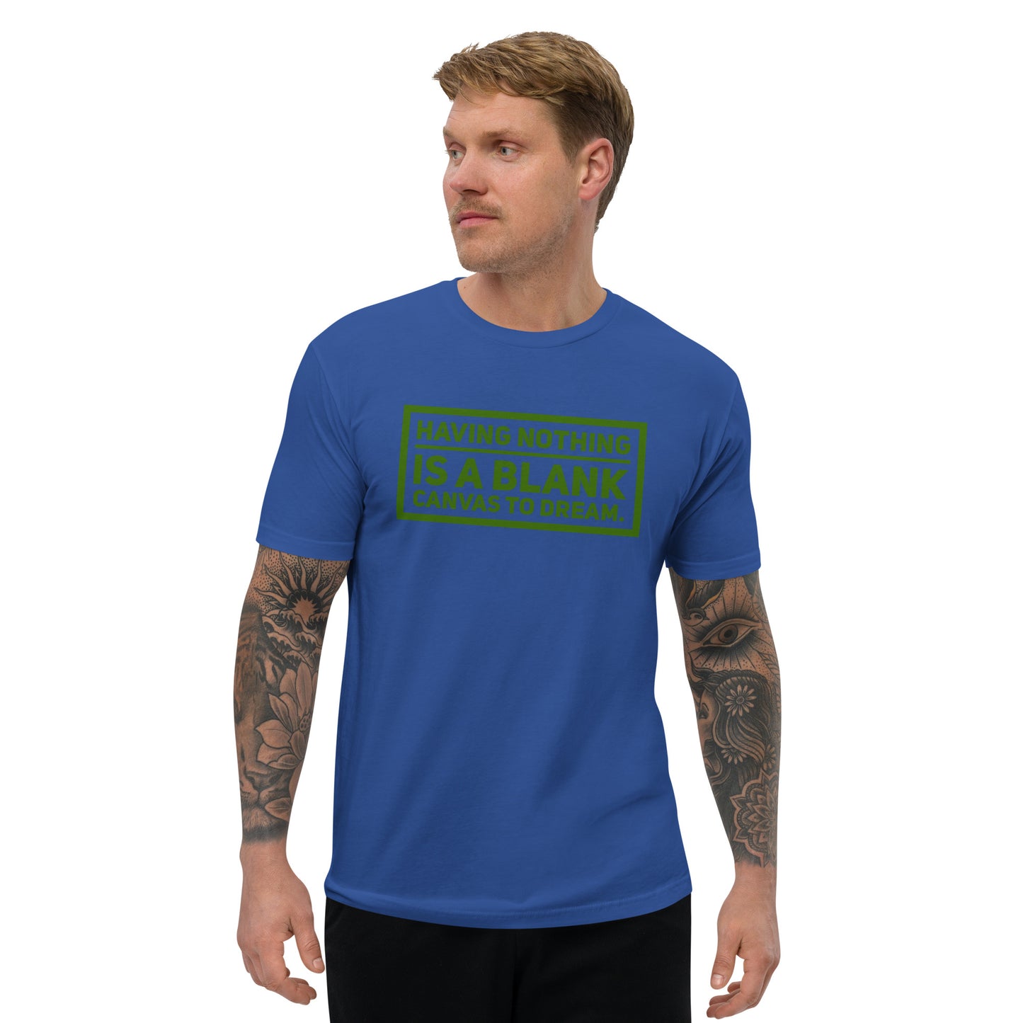 Blank Canvas (Green) Men's Fitted Short Sleeve T-shirt
