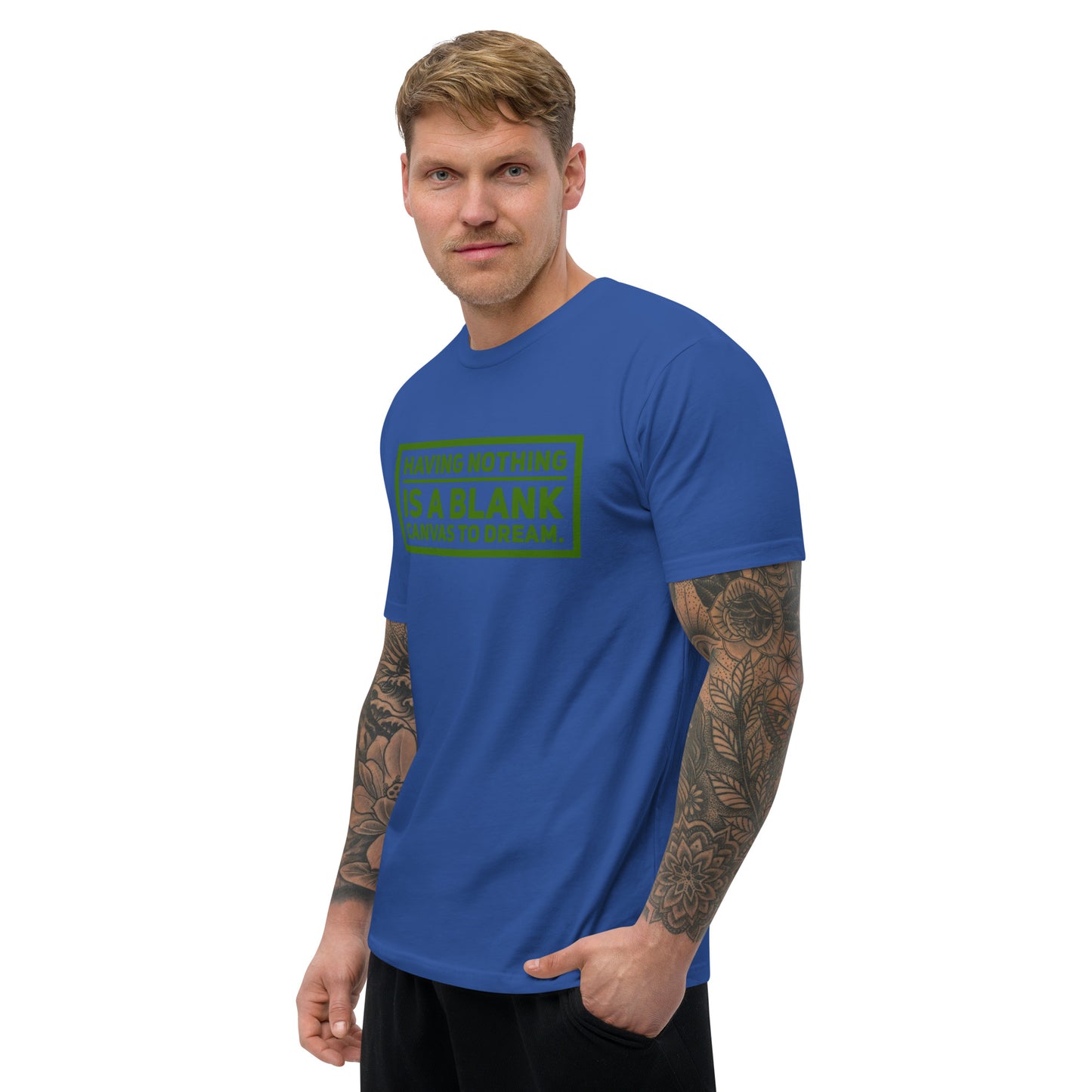 Blank Canvas (Green) Men's Fitted Short Sleeve T-shirt