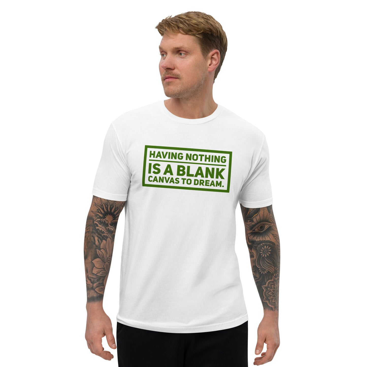 Blank Canvas (Green) Men's Fitted Short Sleeve T-shirt