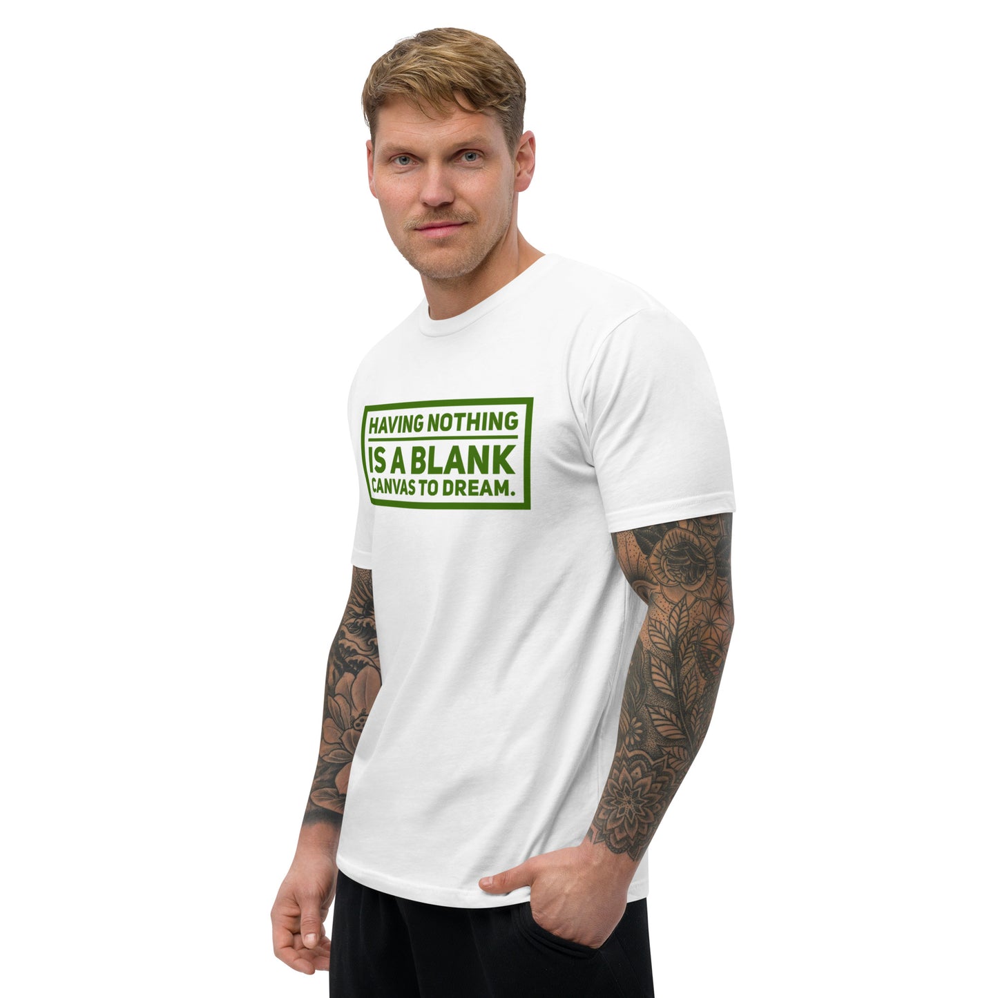 Blank Canvas (Green) Men's Fitted Short Sleeve T-shirt