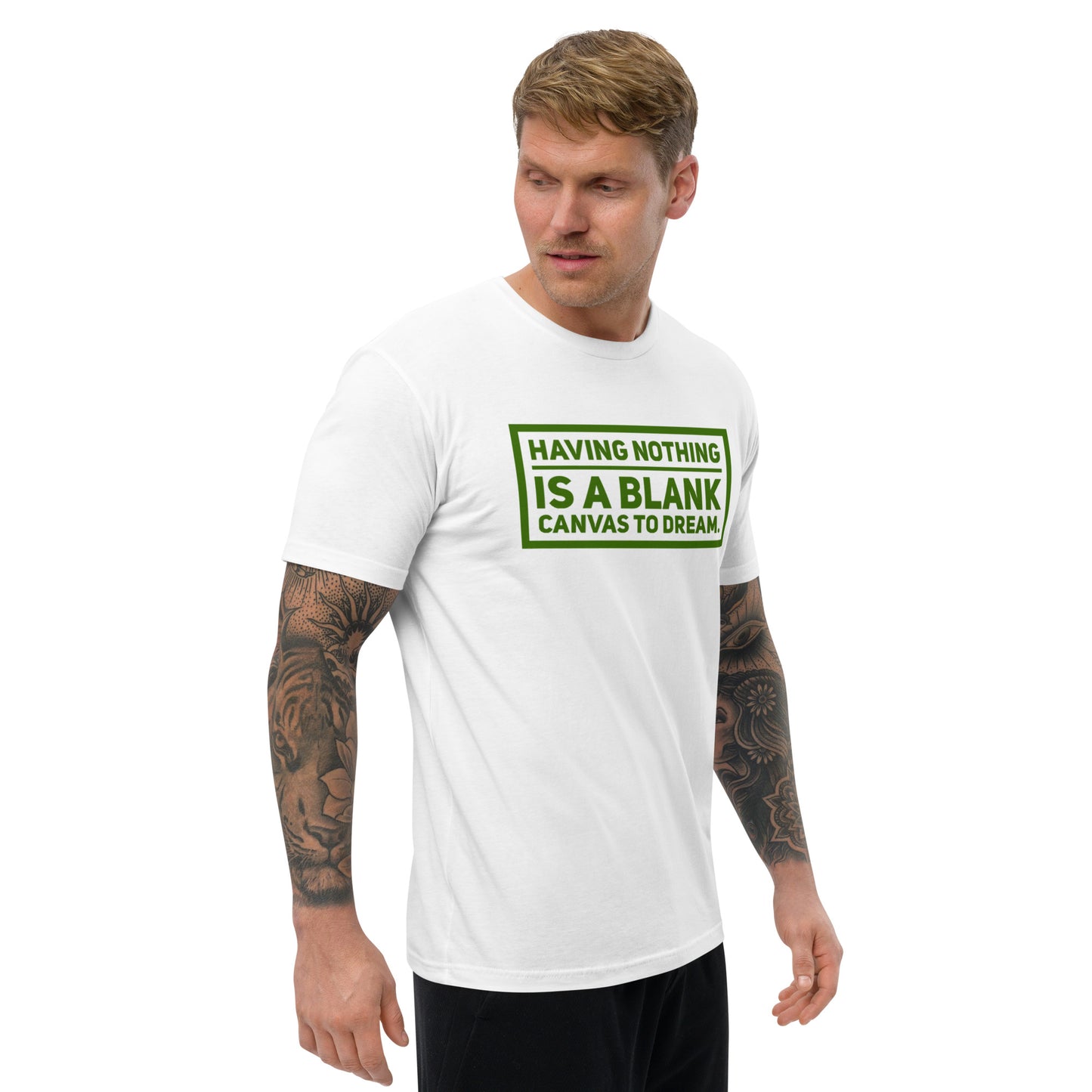Blank Canvas (Green) Men's Fitted Short Sleeve T-shirt