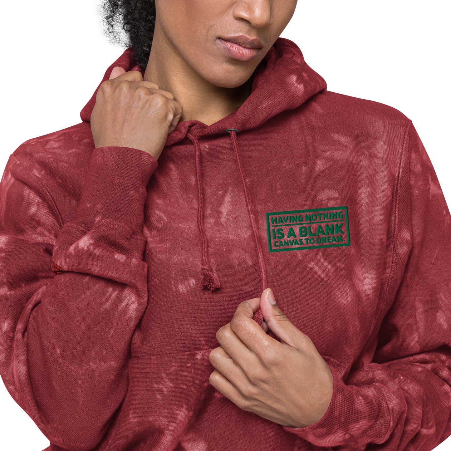 Blank Canvas (Green) Unisex Champion Tie-dye Hoodie