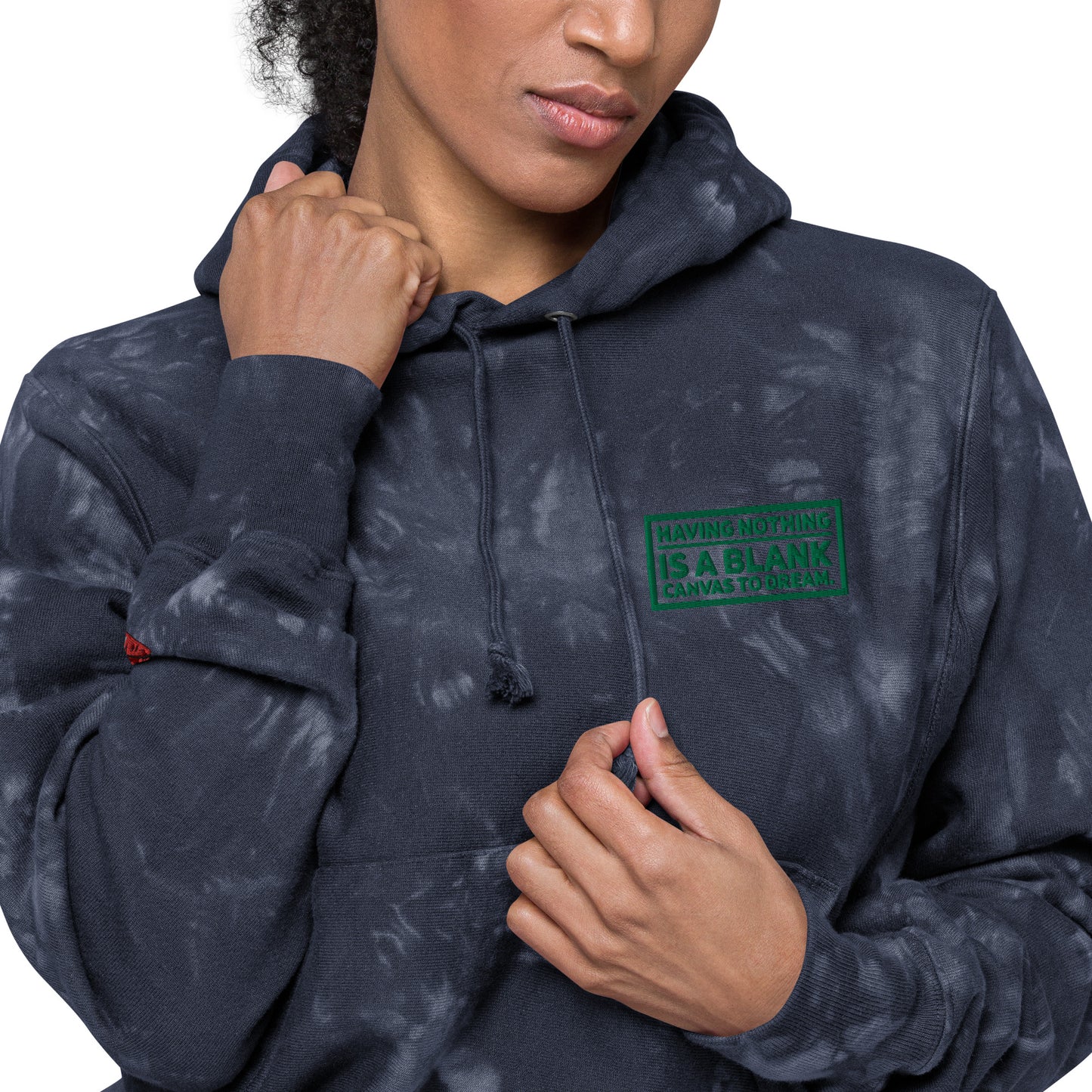 Blank Canvas (Green) Unisex Champion Tie-dye Hoodie