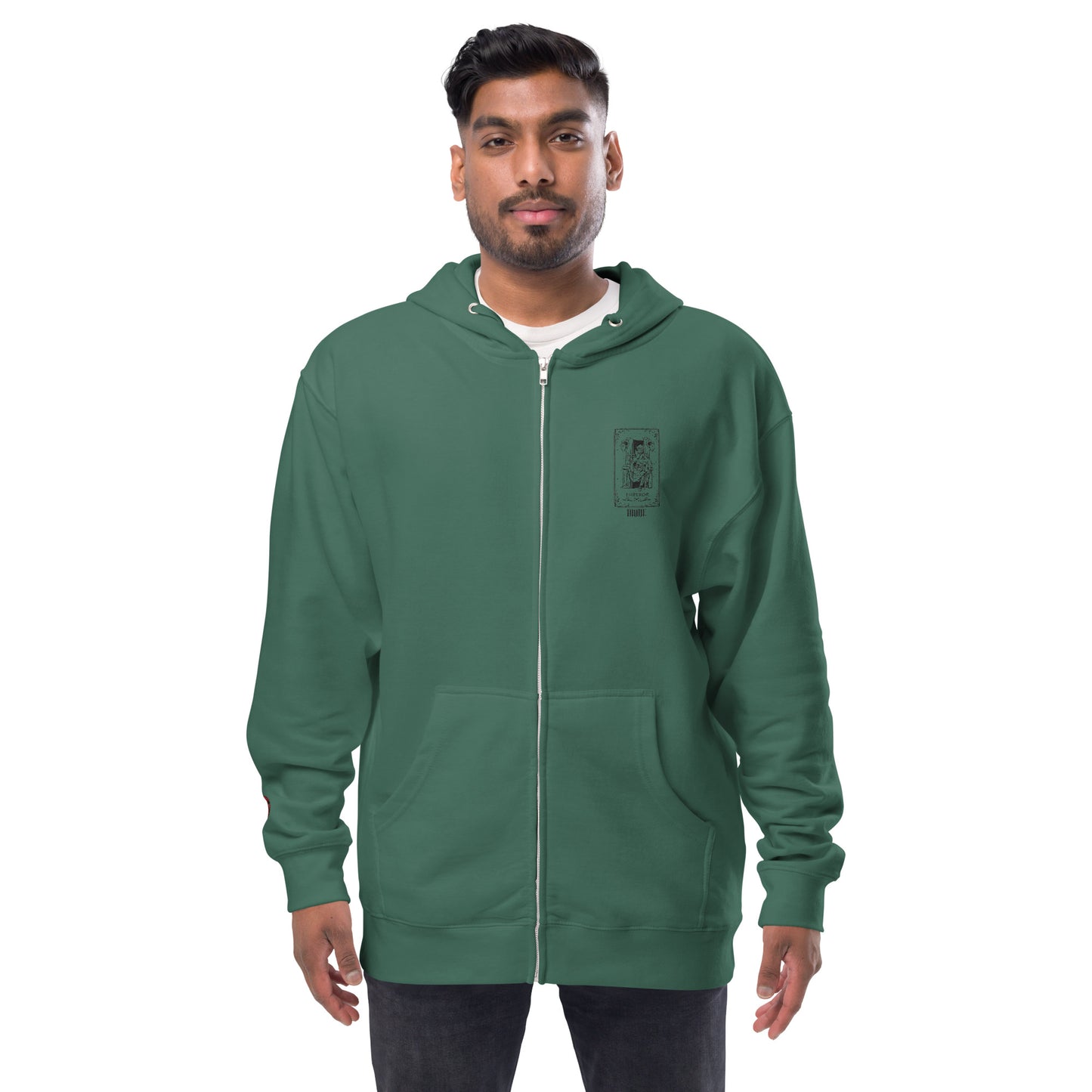 Emperor (Black) Unisex Fleece Zip Up Hoodie