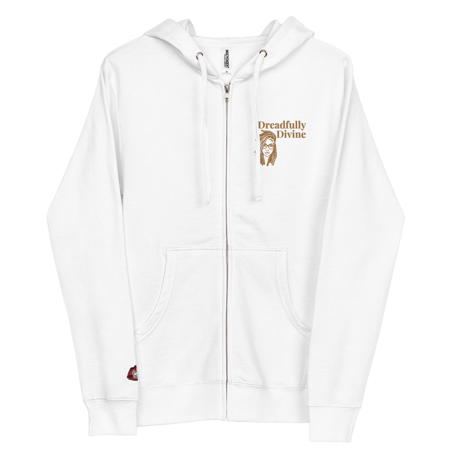 DD Woman (Gold) Unisex Fleece Zip Up Hoodie