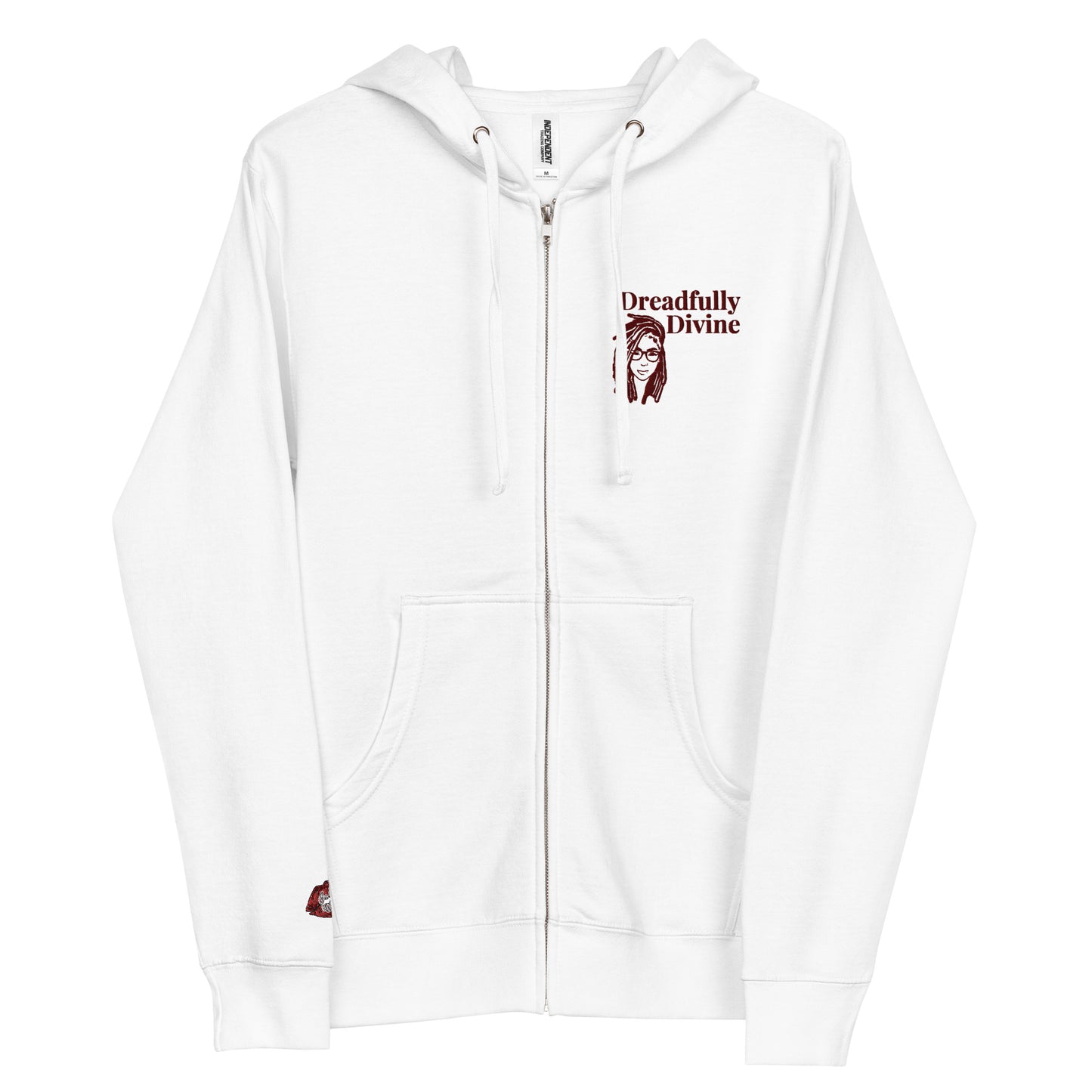 DD Woman (Maroon) Unisex Fleece Zip Up Hoodie