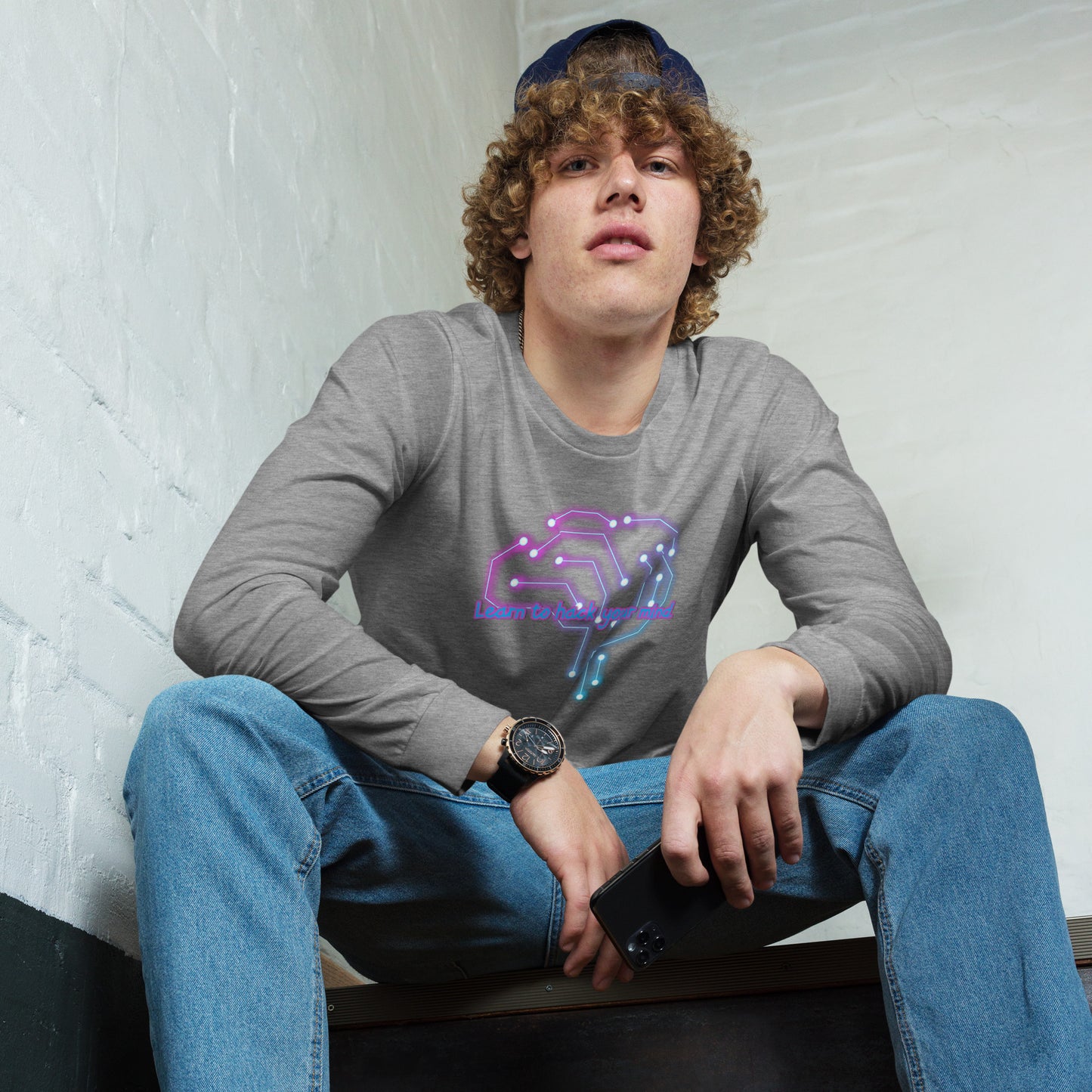 Brain Waves Unisex Long Sleeve Tee