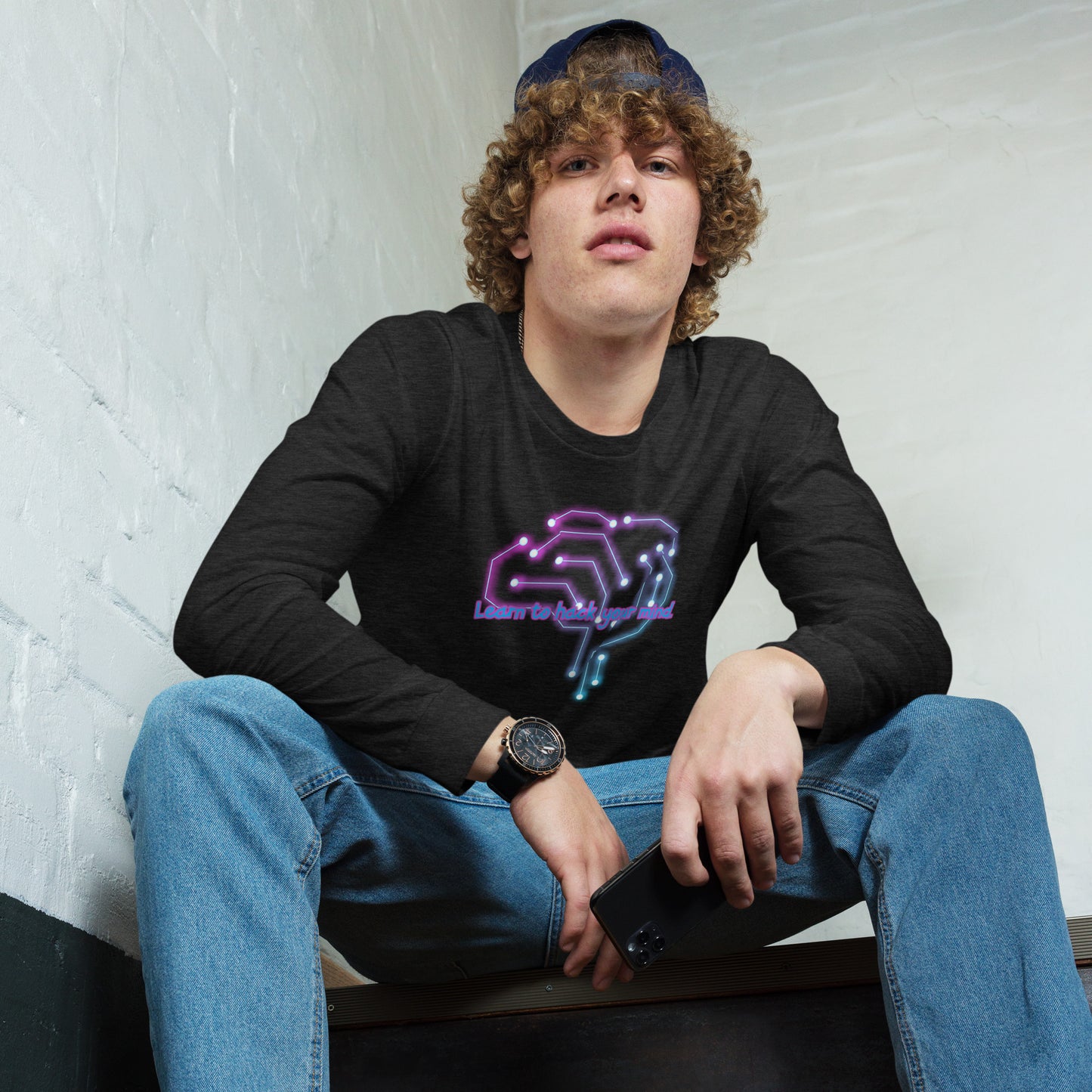 Brain Waves Unisex Long Sleeve Tee