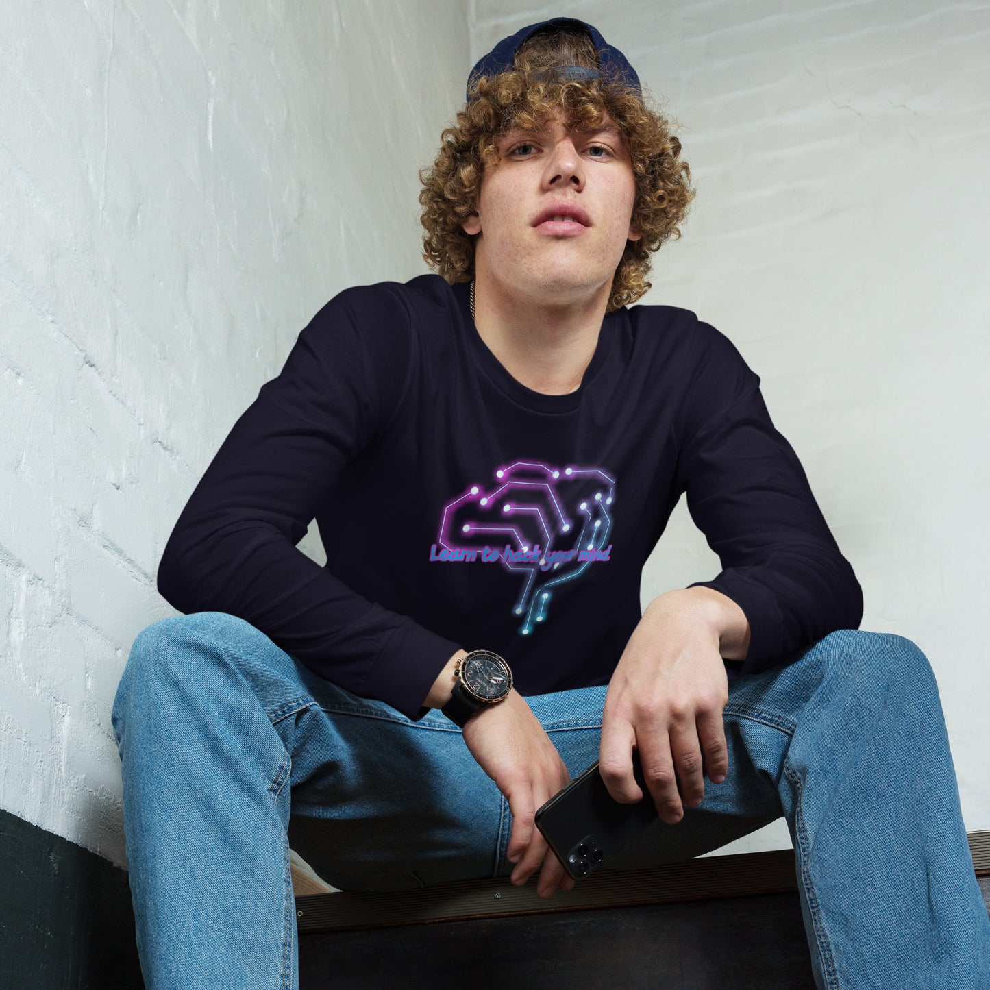 Brain Waves Unisex Long Sleeve Tee