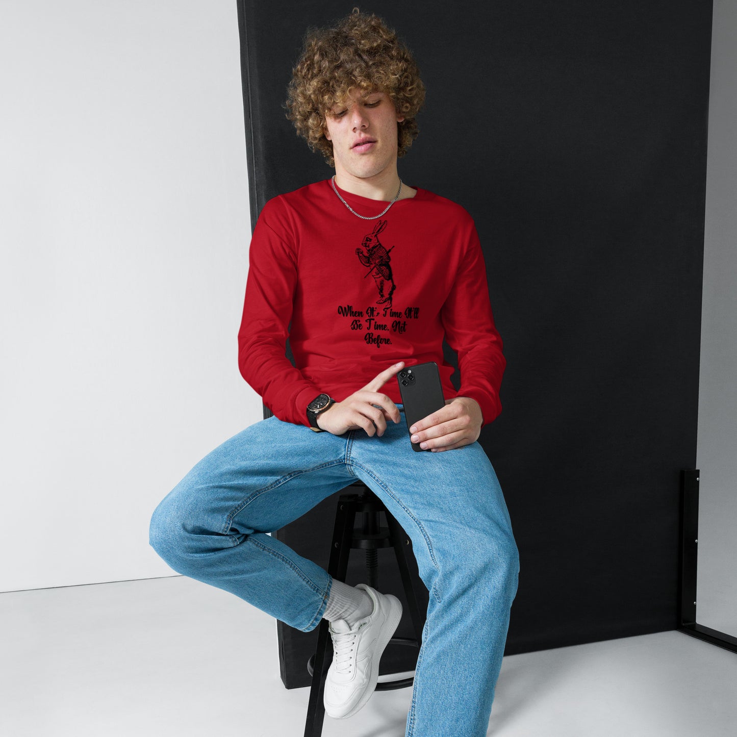 Rabbit (Black) Unisex Long Sleeve Tee