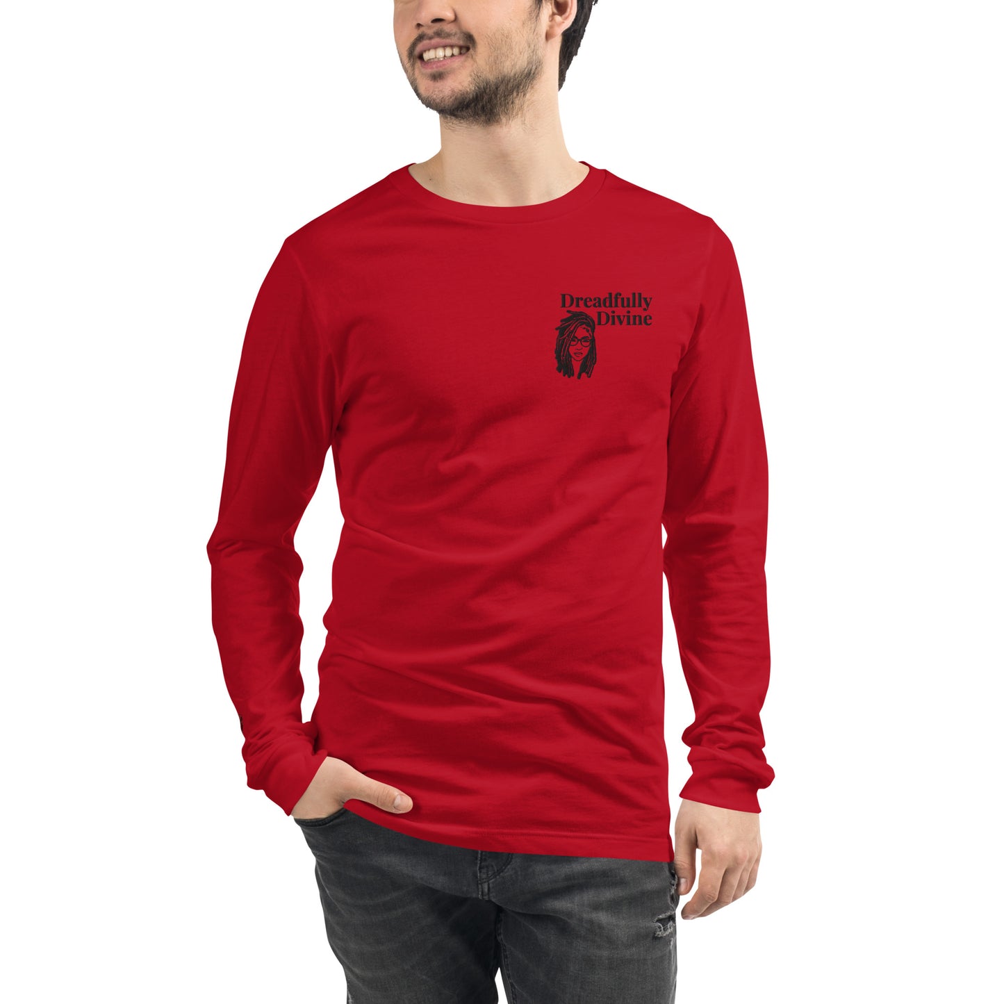 DD Woman (Black) Embroidered Unisex Long Sleeve Tee