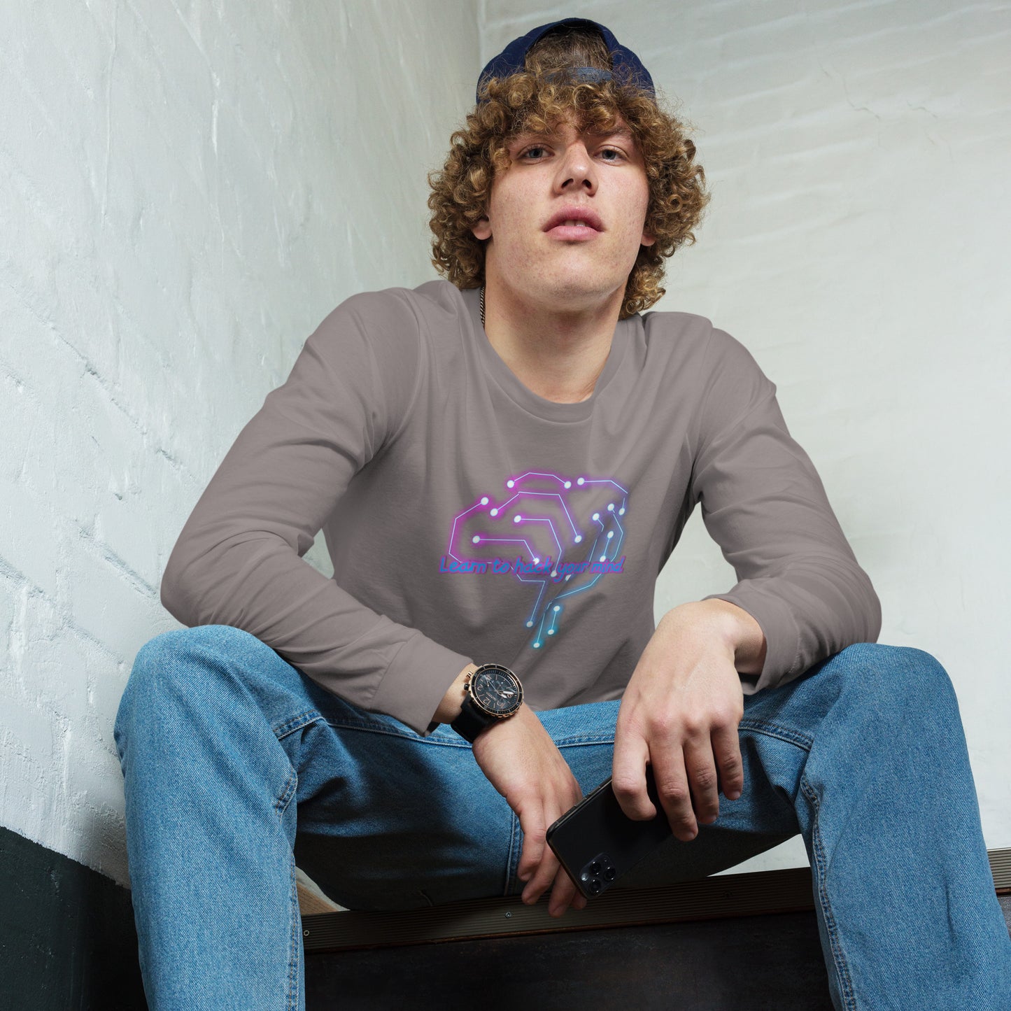 Brain Waves Unisex Long Sleeve Tee