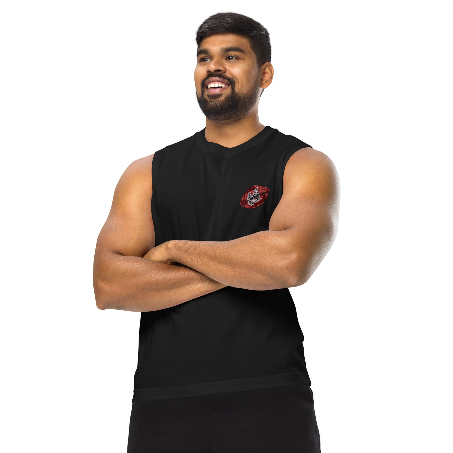 In A Word (Embroidered Logo) Unisex Muscle Shirt