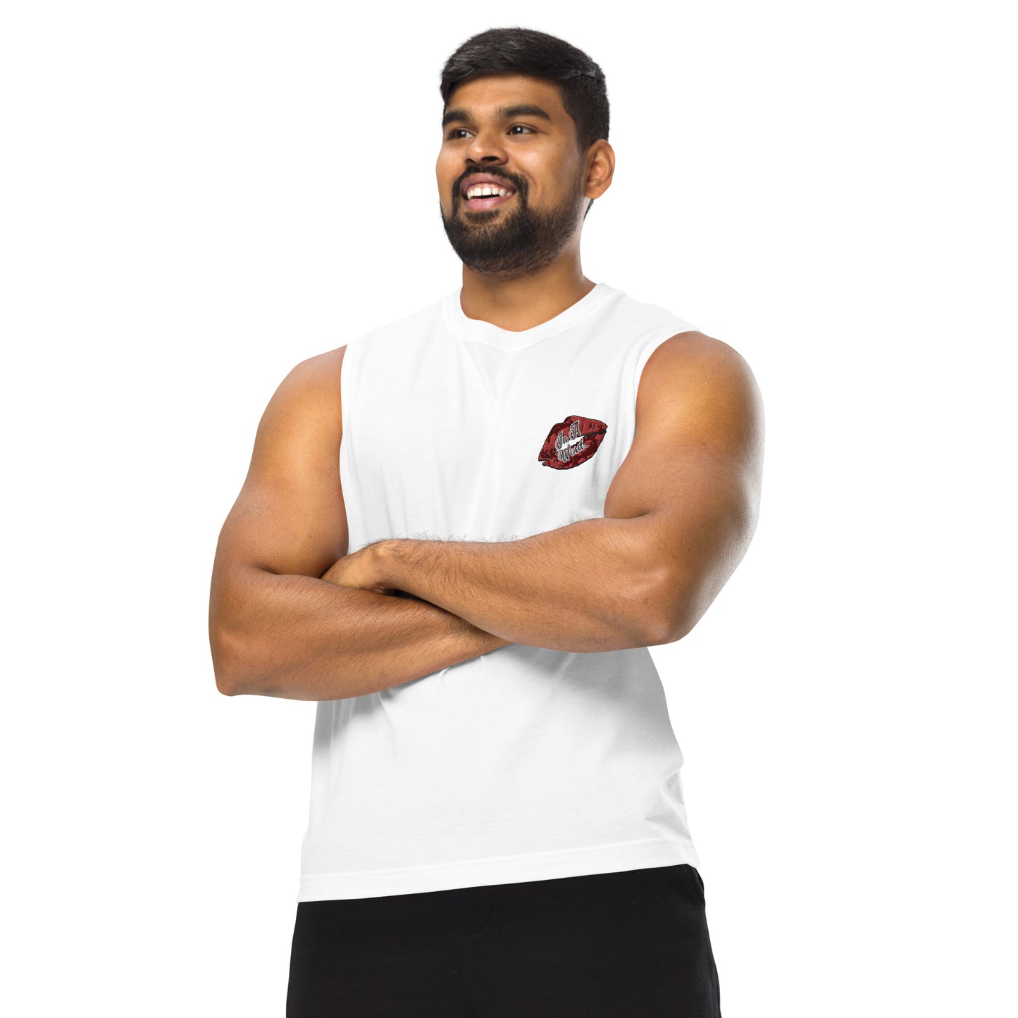 In A Word (Embroidered Logo) Unisex Muscle Shirt