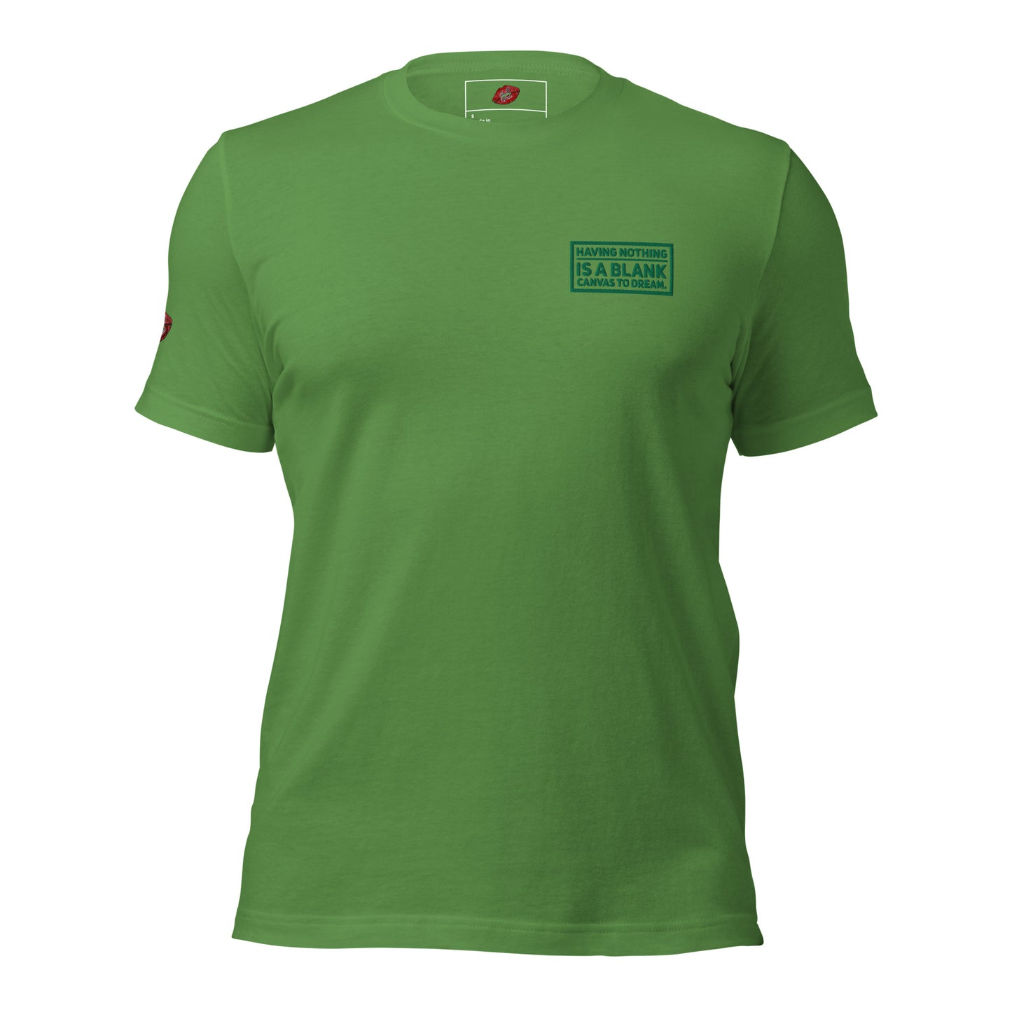 Blank Canvas (Green) Embroidered Unisex Staple T-shirt