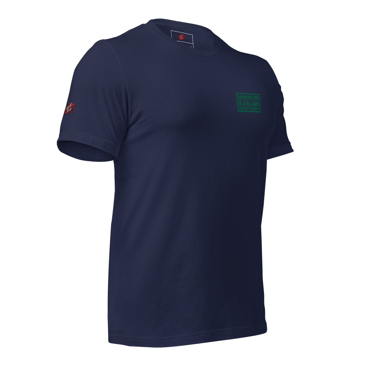 Blank Canvas (Green) Embroidered Unisex Staple T-shirt